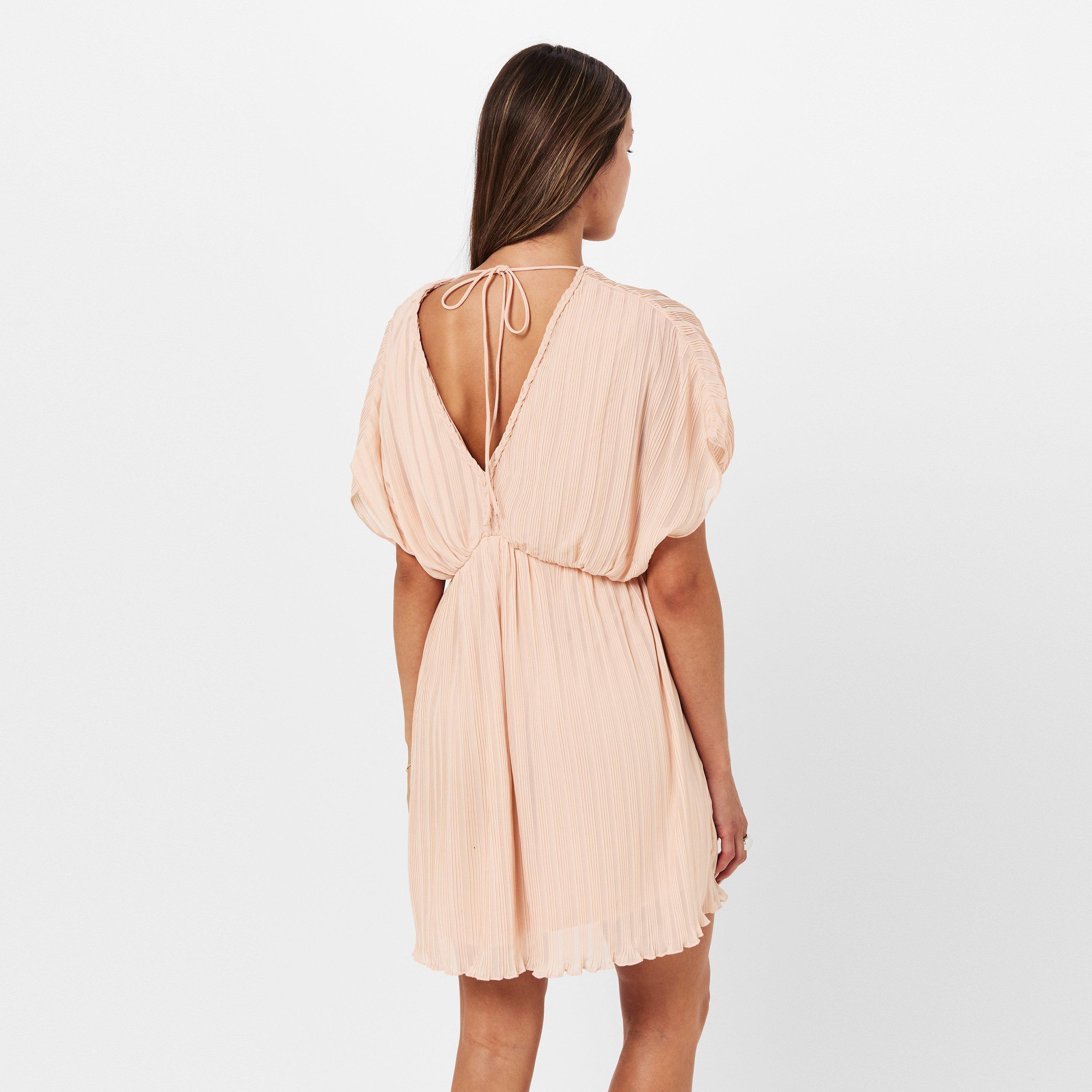 Ballet Pink - French Connection - Women's FC Chathia V-Neck Mini Dress - 4