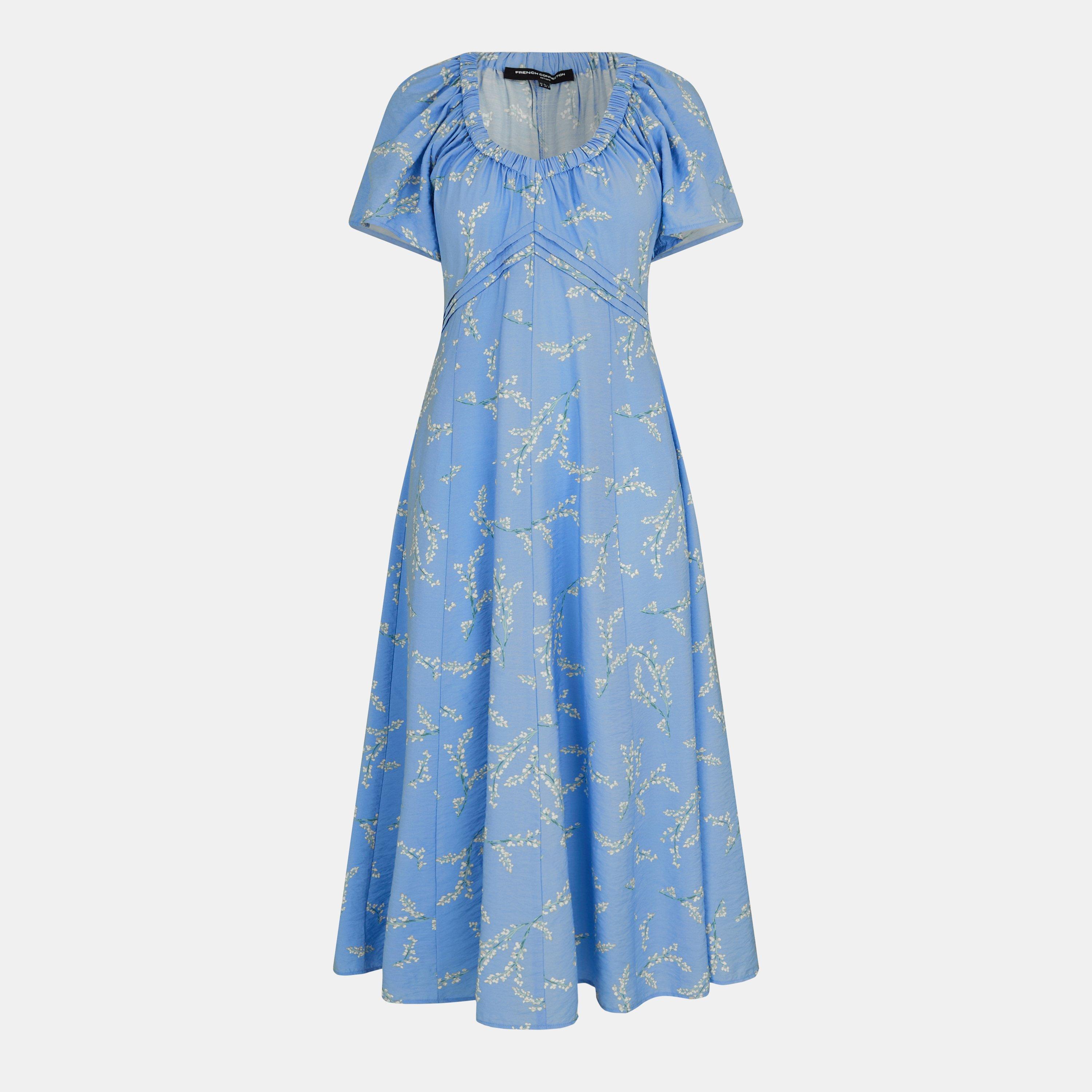 Conflower Multi - French Connection - Women's Daniella Structured Seaming A Line Dress - 1