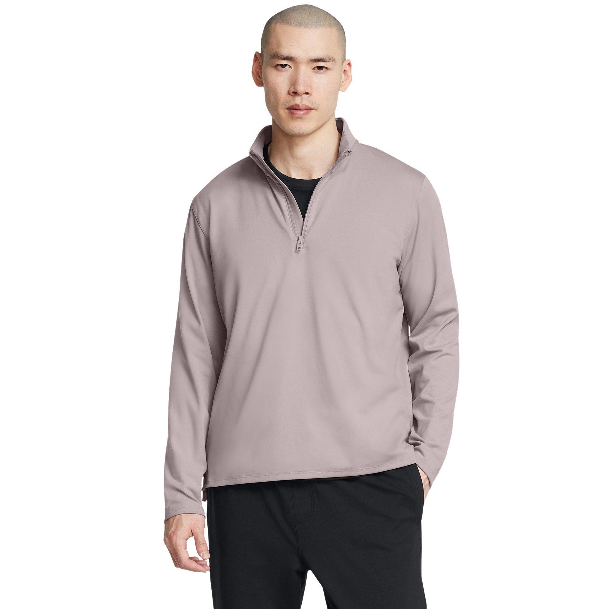 Grey - Under Armour - Meridian Quarter-Zip Fleece - 3