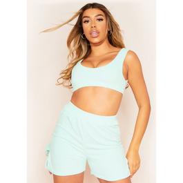 Missy Empire Velour Crop Top
