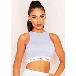 Missy Empire Branded Racer Crop Top