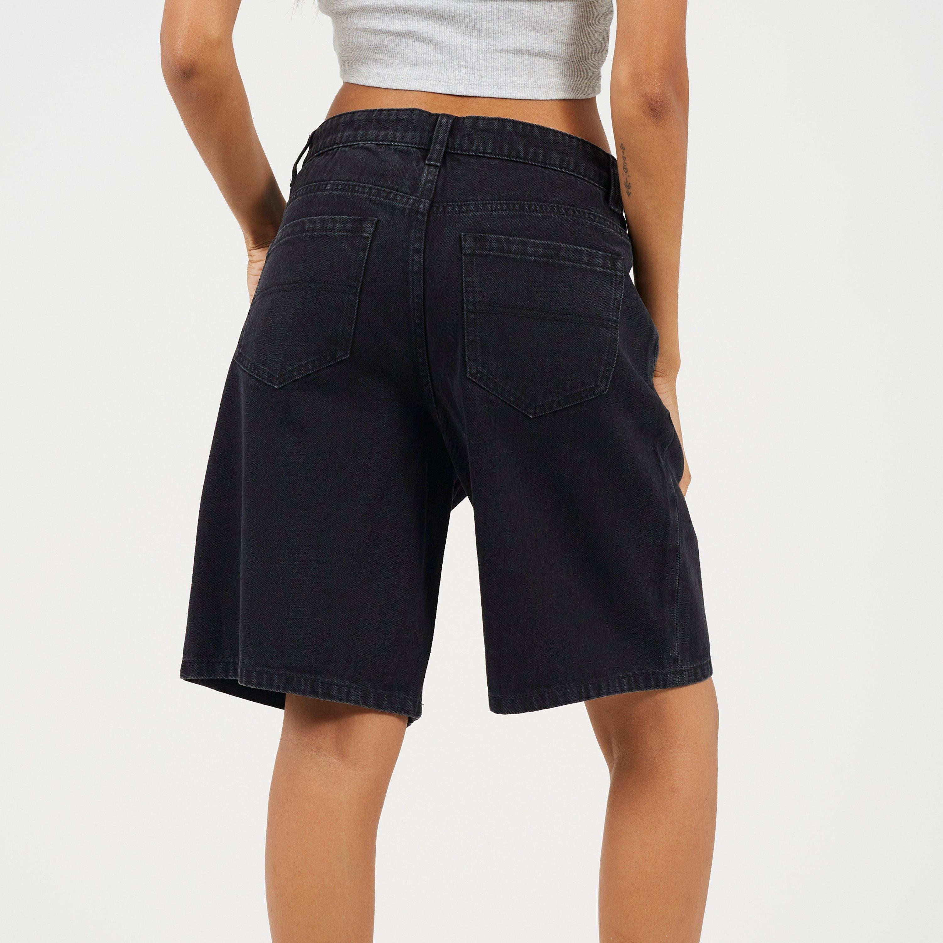 Noir délavé - Brave Soul - BS Long Denim Shorts Ld63 - 2