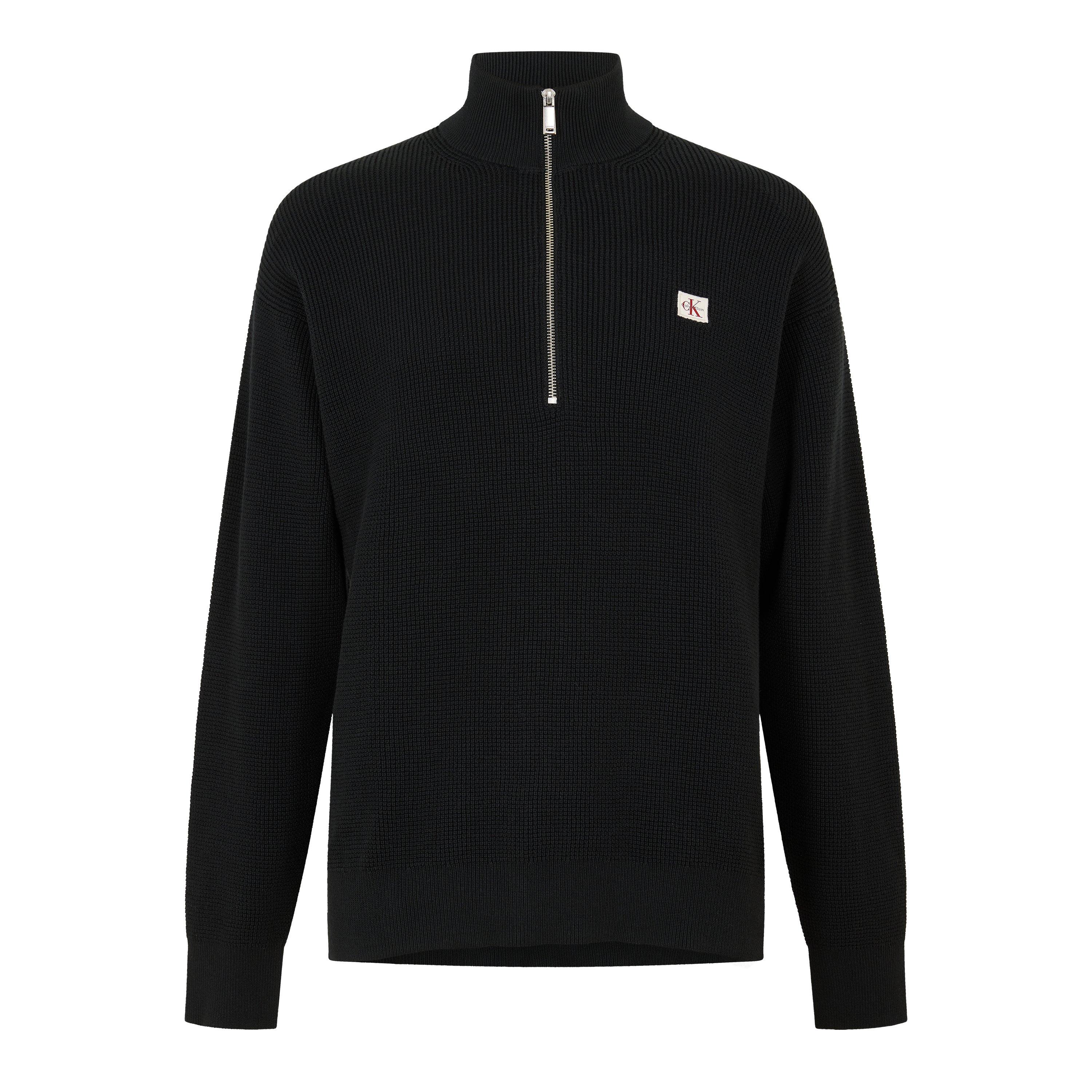 Calvin Klein Jeans Men's Waffle Knitted Crew Neck Jumper - Black - M
