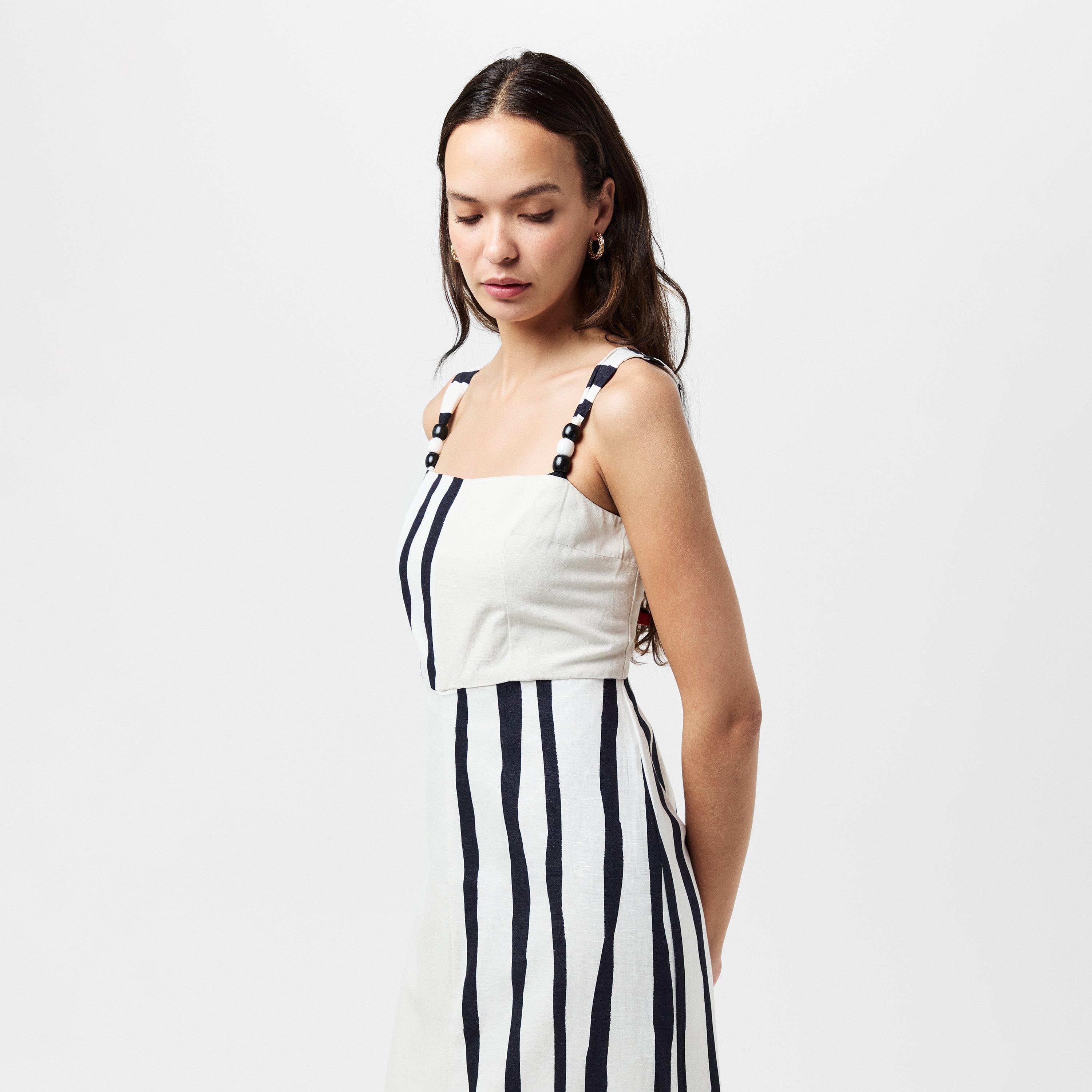 White-Black - French Connection - Women's Genevieve Maxi Dress - 3