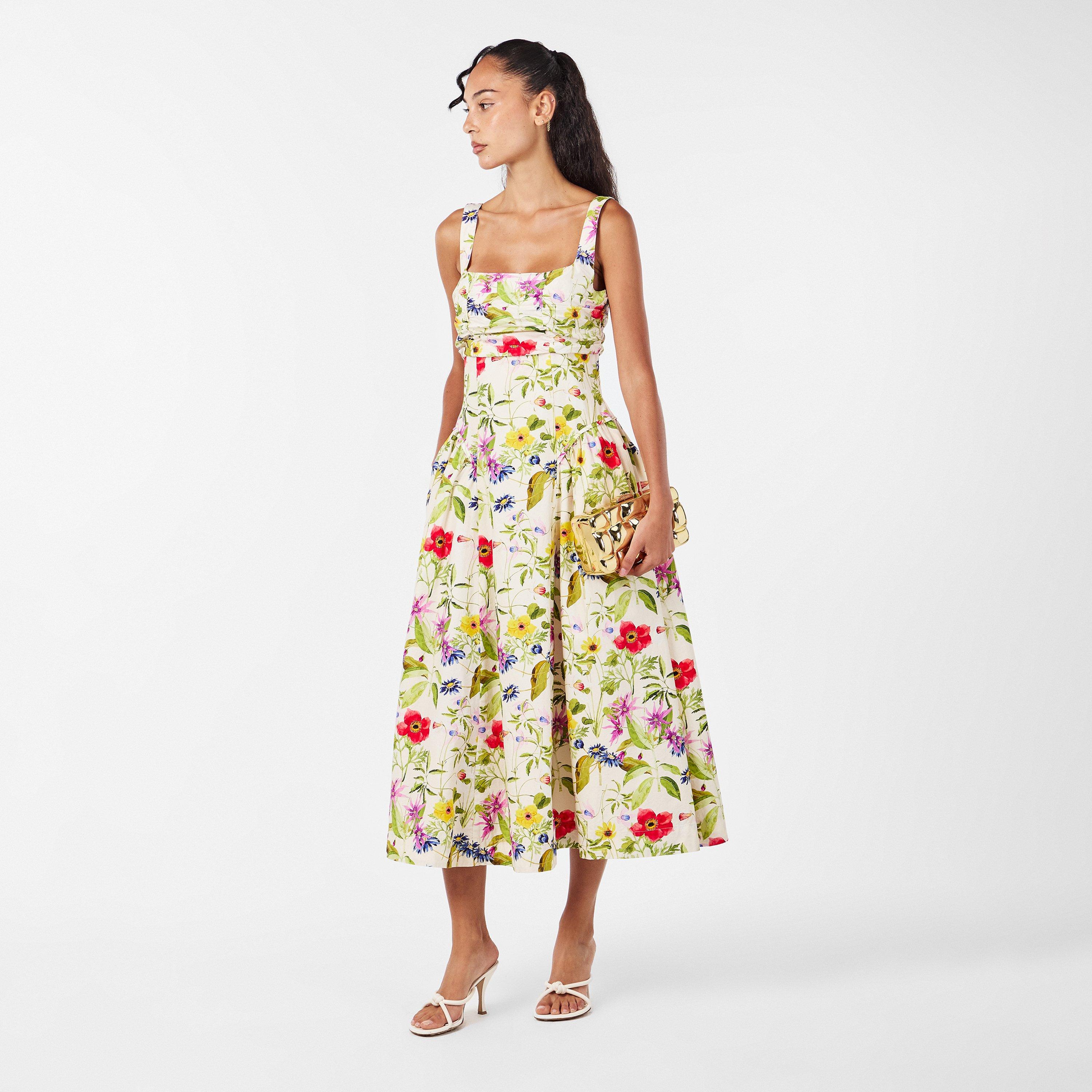 White Multi - French Connection - Women's Monica A Line Dress - 6