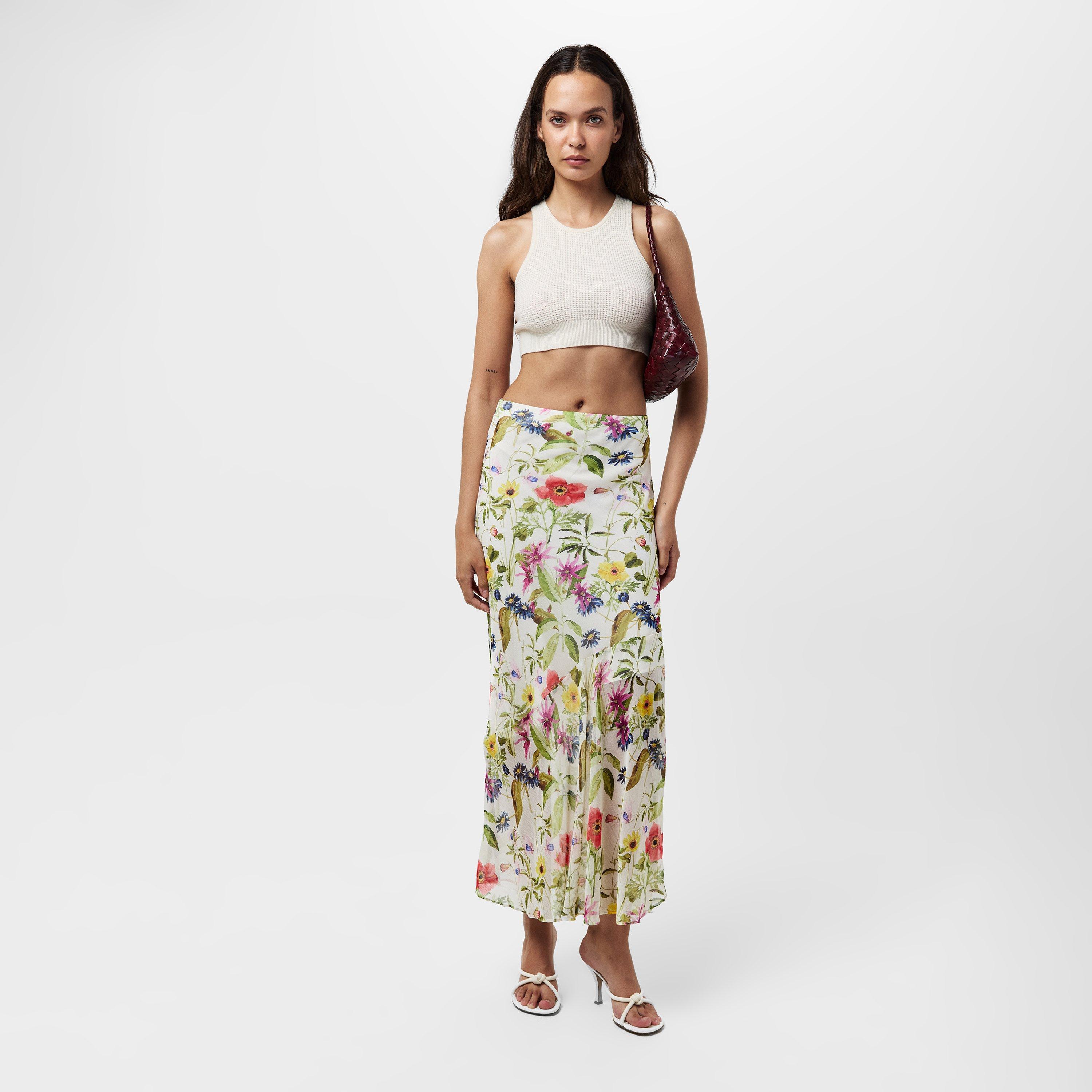 White Multi - French Connection - Women's Monica Maxi Skirt - 6