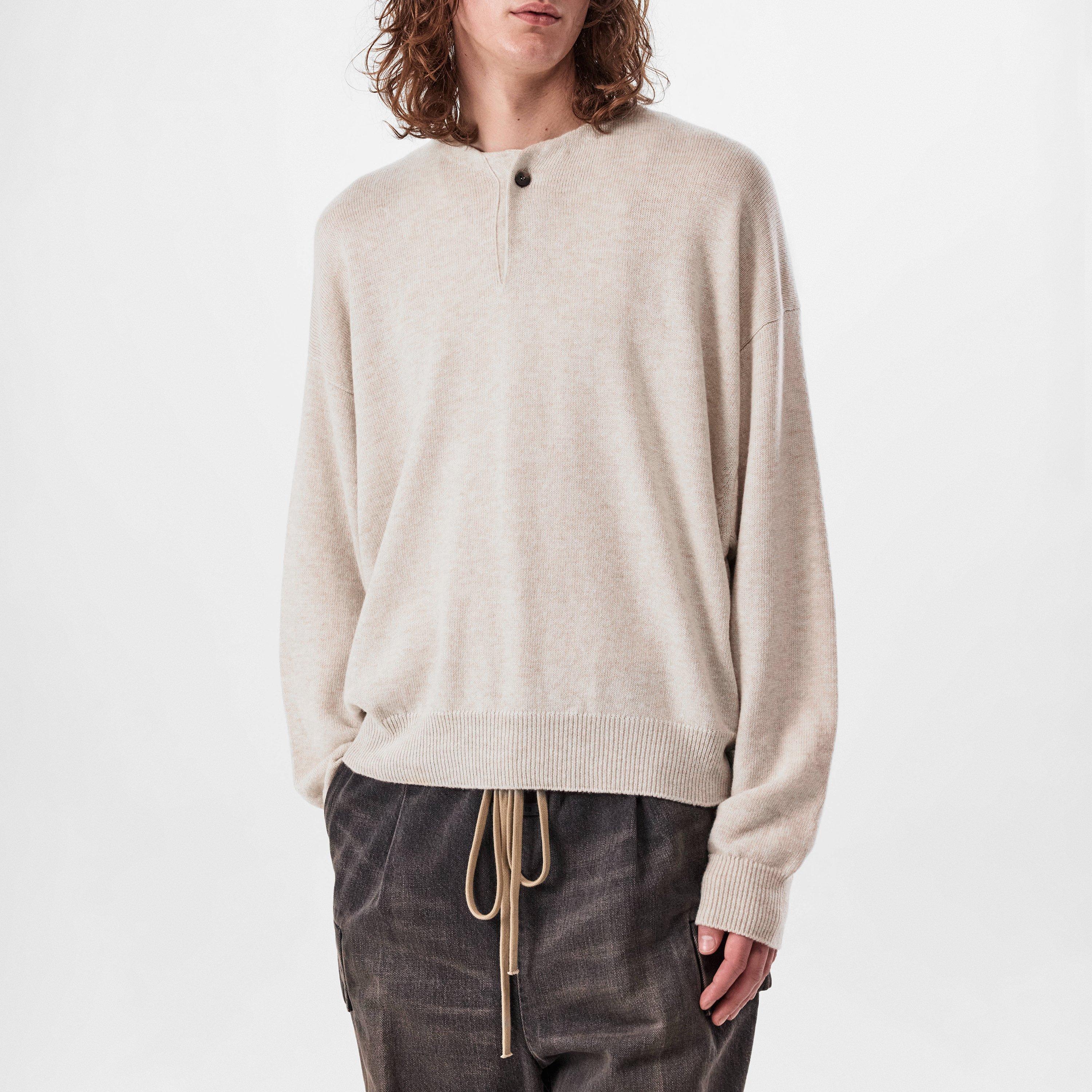 Heather Beige - Fear Of God - Knit Henley Jumper - 1
