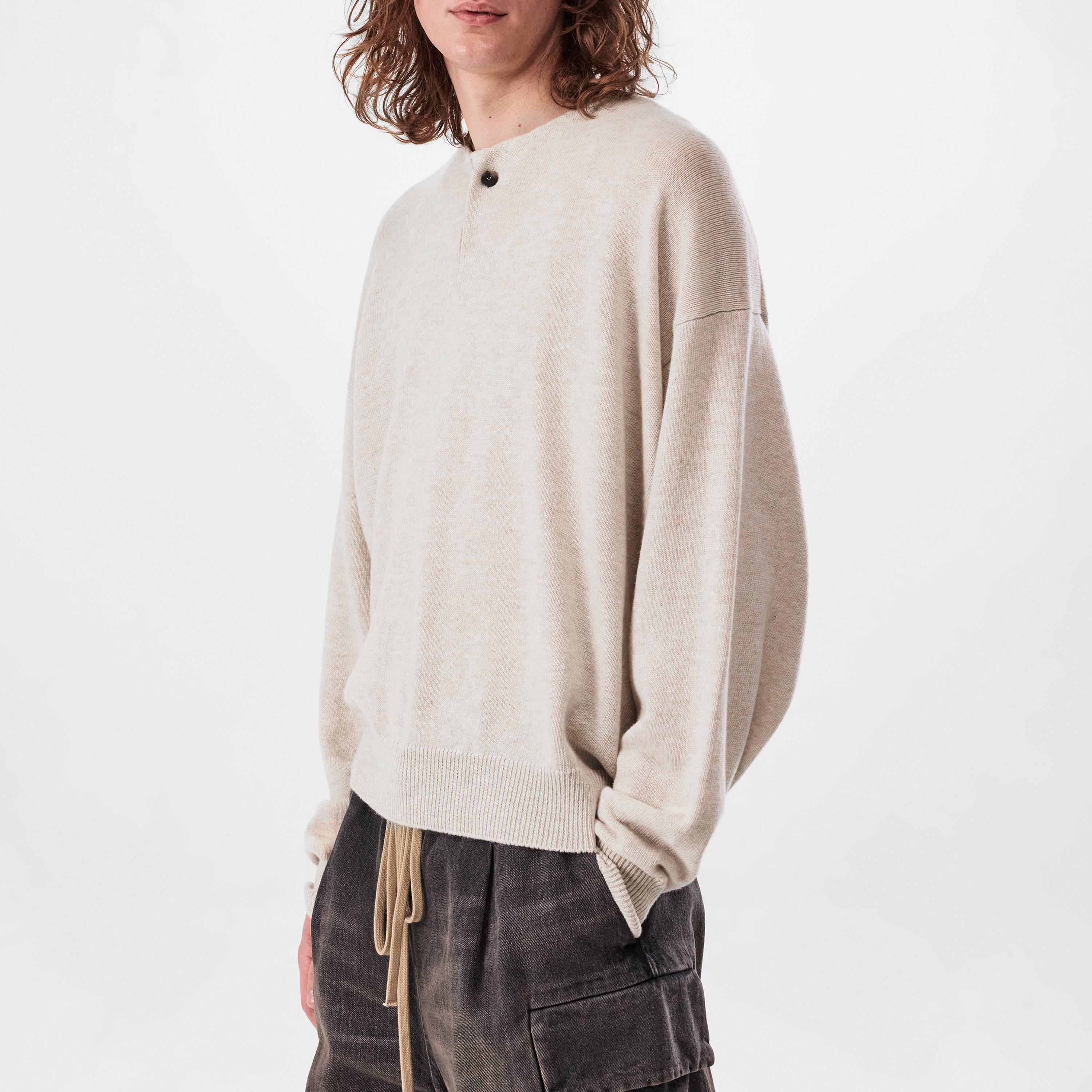 Heather Beige - Fear Of God - Knit Henley Jumper - 2