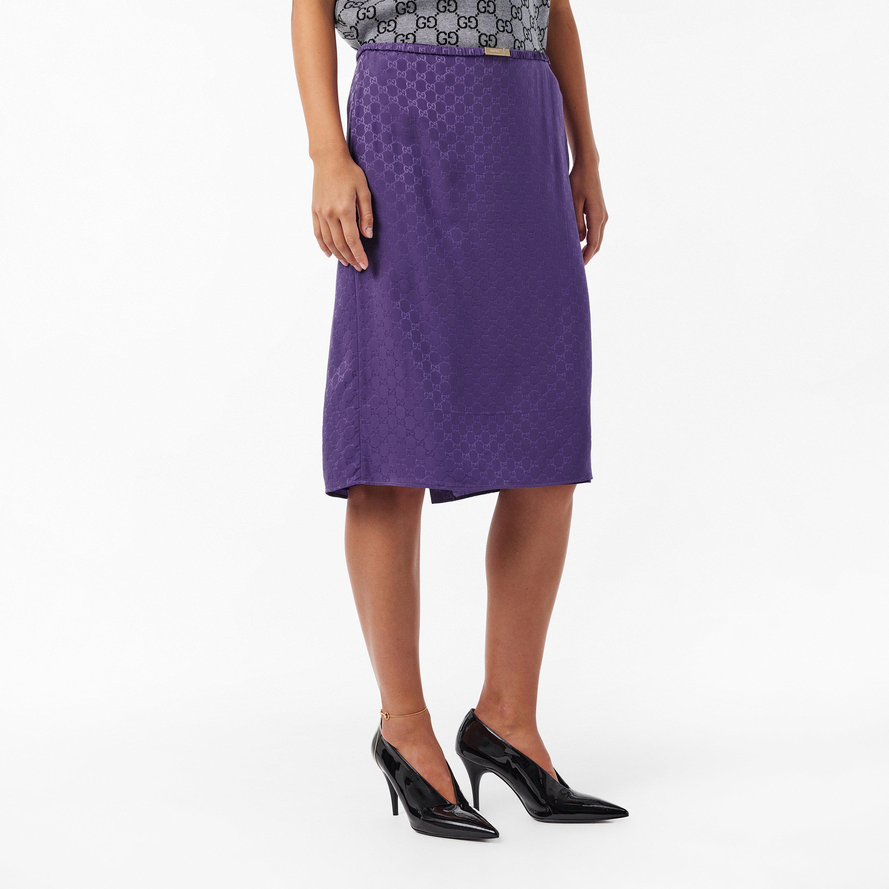 Magic Purple - Gucci - Women's Midi Skirt - 3