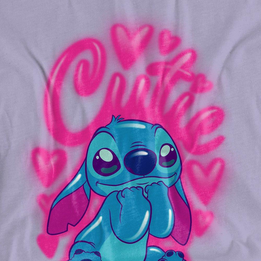 Lavender - Disney - Lilo And Stitch Airbrush Cutie Classic T Shirt So - 2