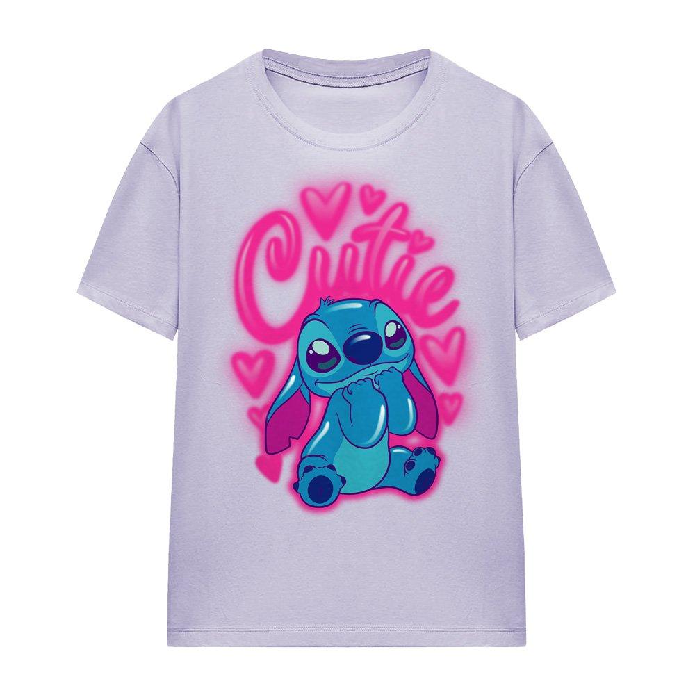 Lavender - Disney - Lilo And Stitch Airbrush Cutie Classic T Shirt So - 4