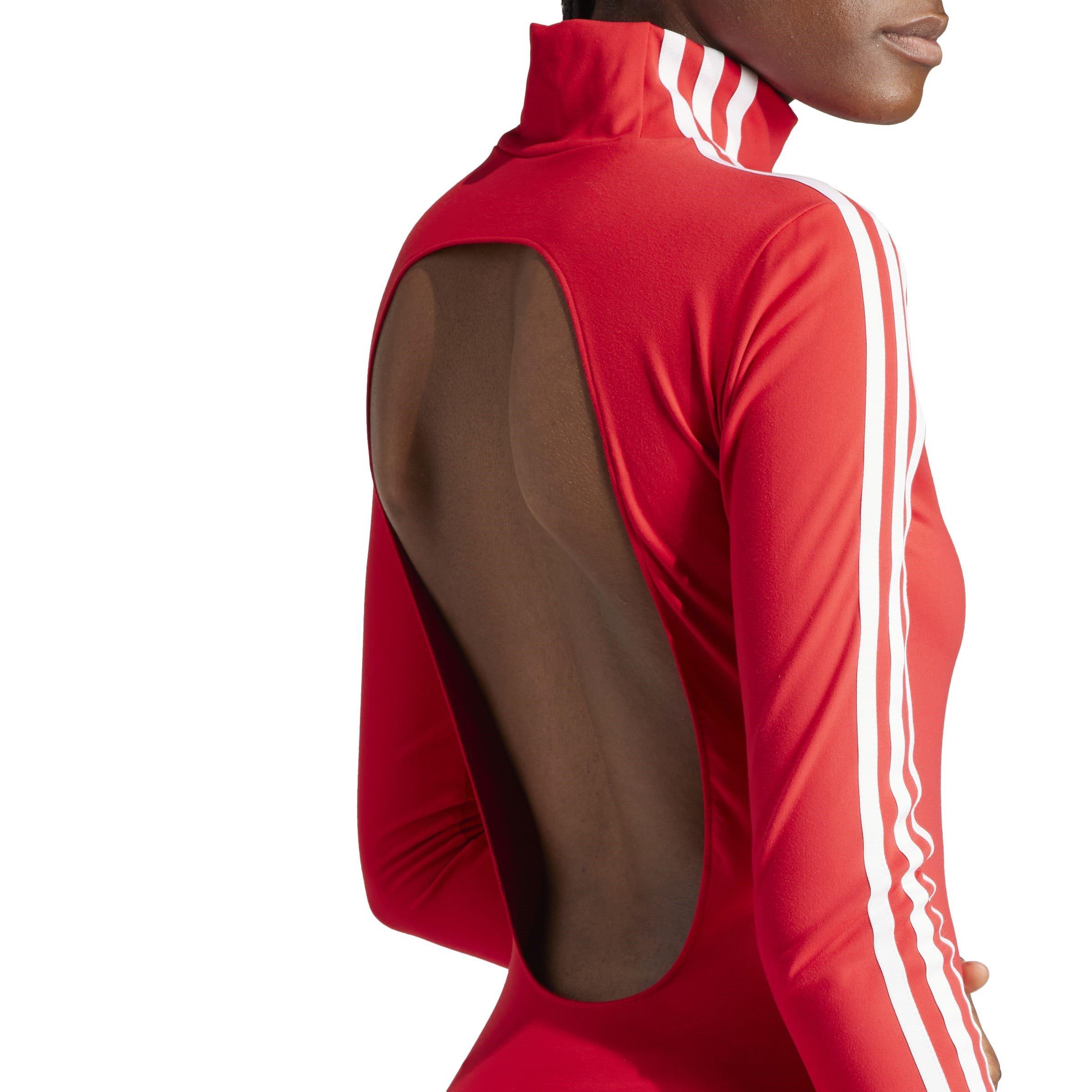 Red - adidas Originals - Tight Cut Out Dress - 6
