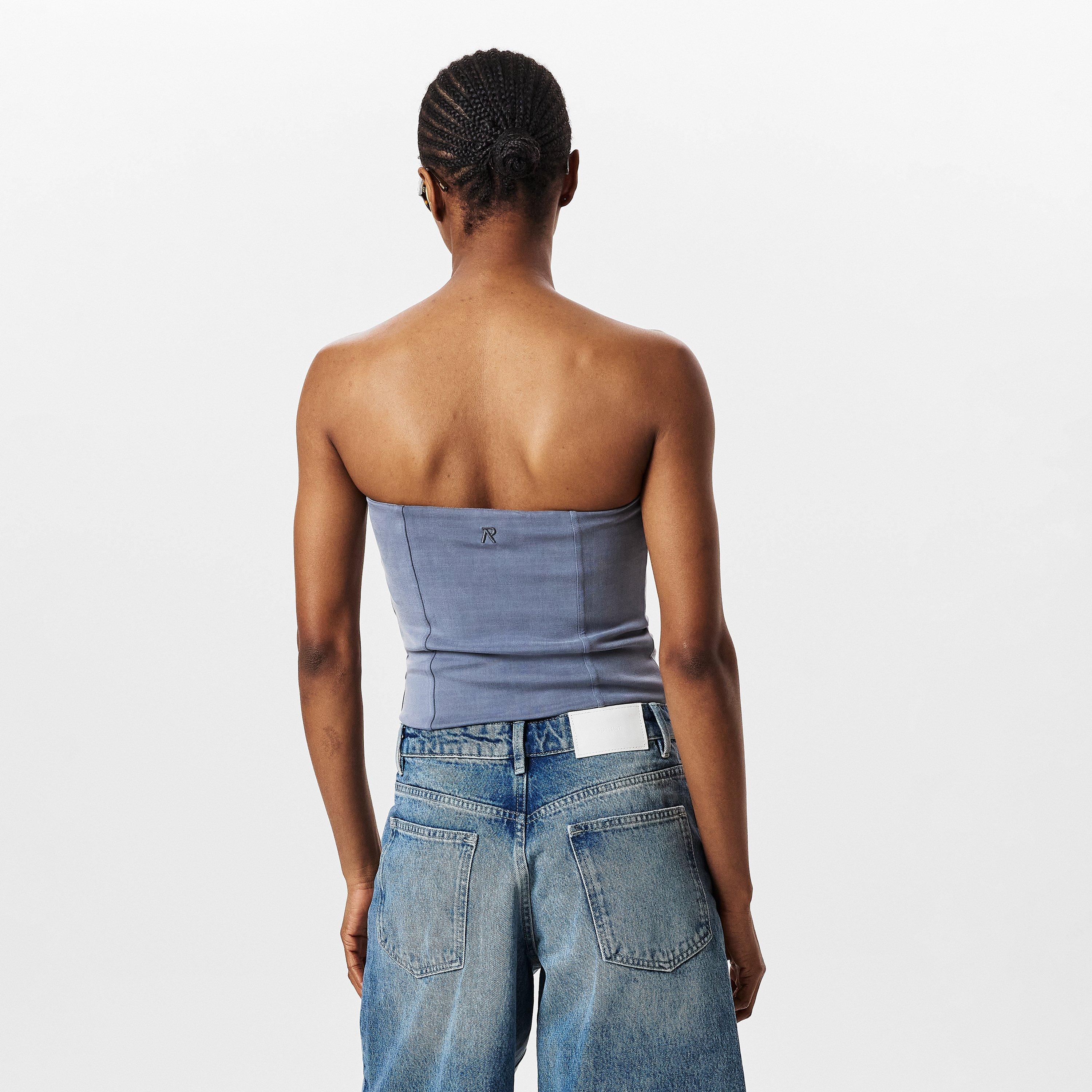 Steel Blue - Represent - Women's Swirl Dress, Bold Jacquard Pattern - 4