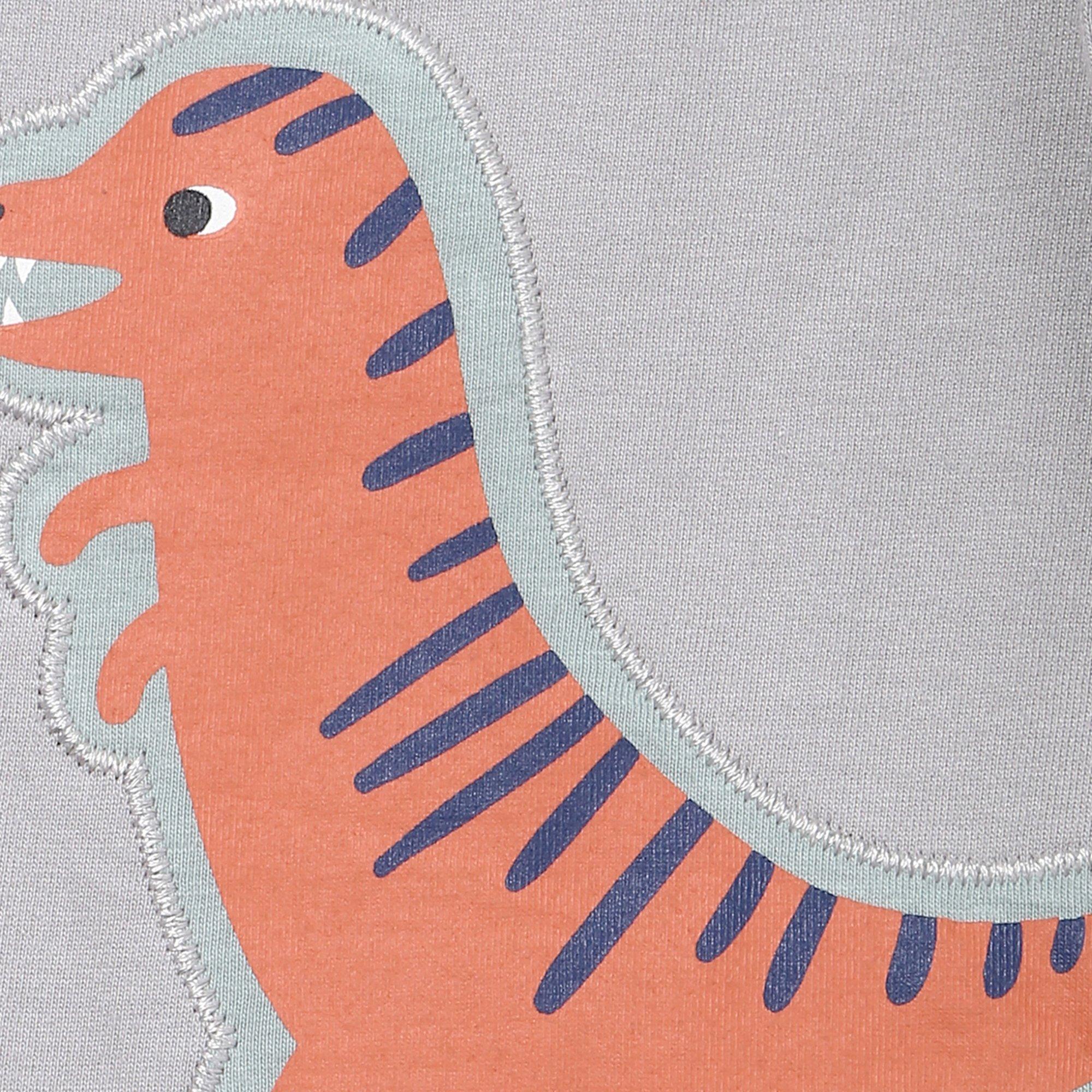 Mehrfarbig - Lilly and Sid - Black Dino Closed Hem Fleece Jogger - 4