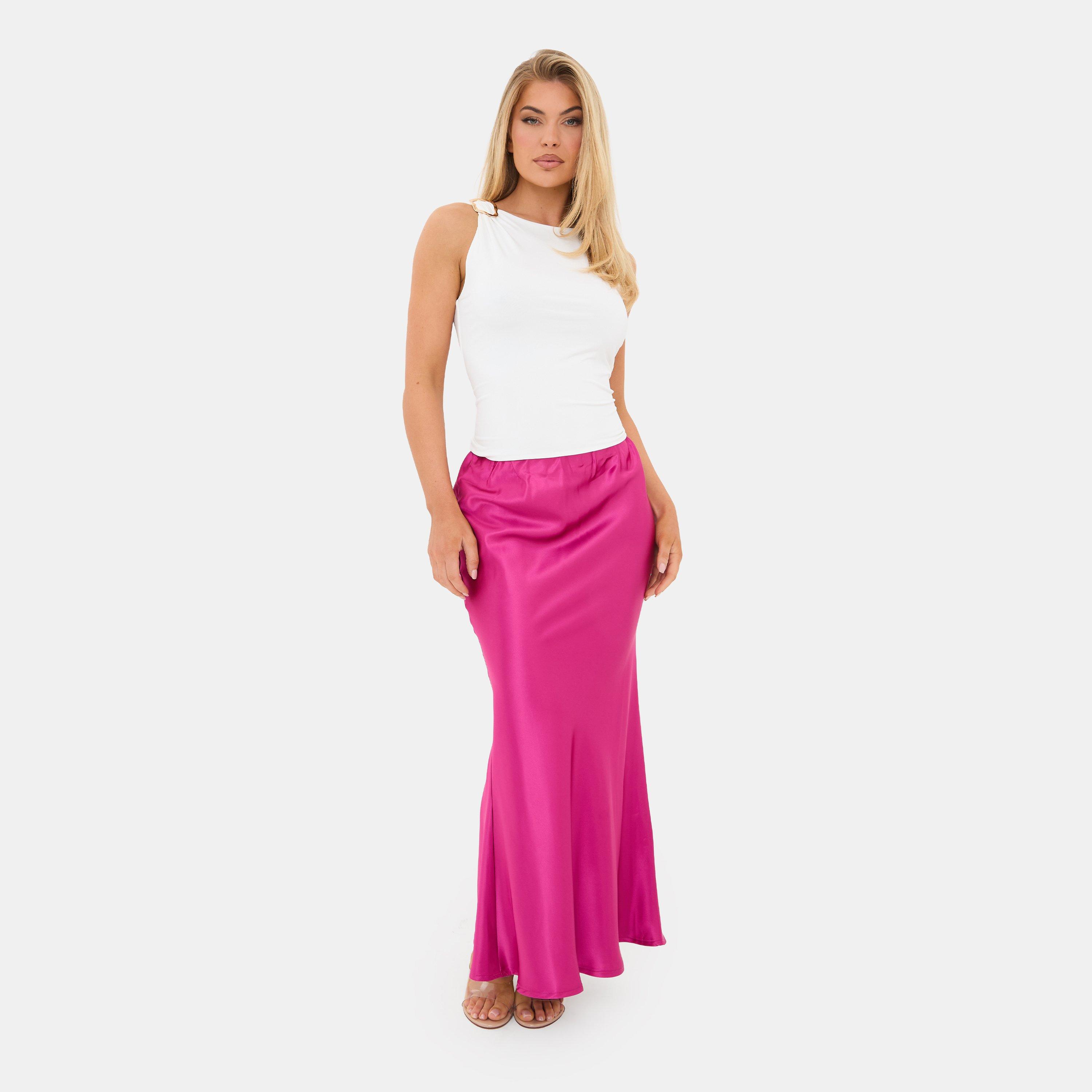 Roza - I Saw It First - Satin Bias Cut Maxi Skirt - 2