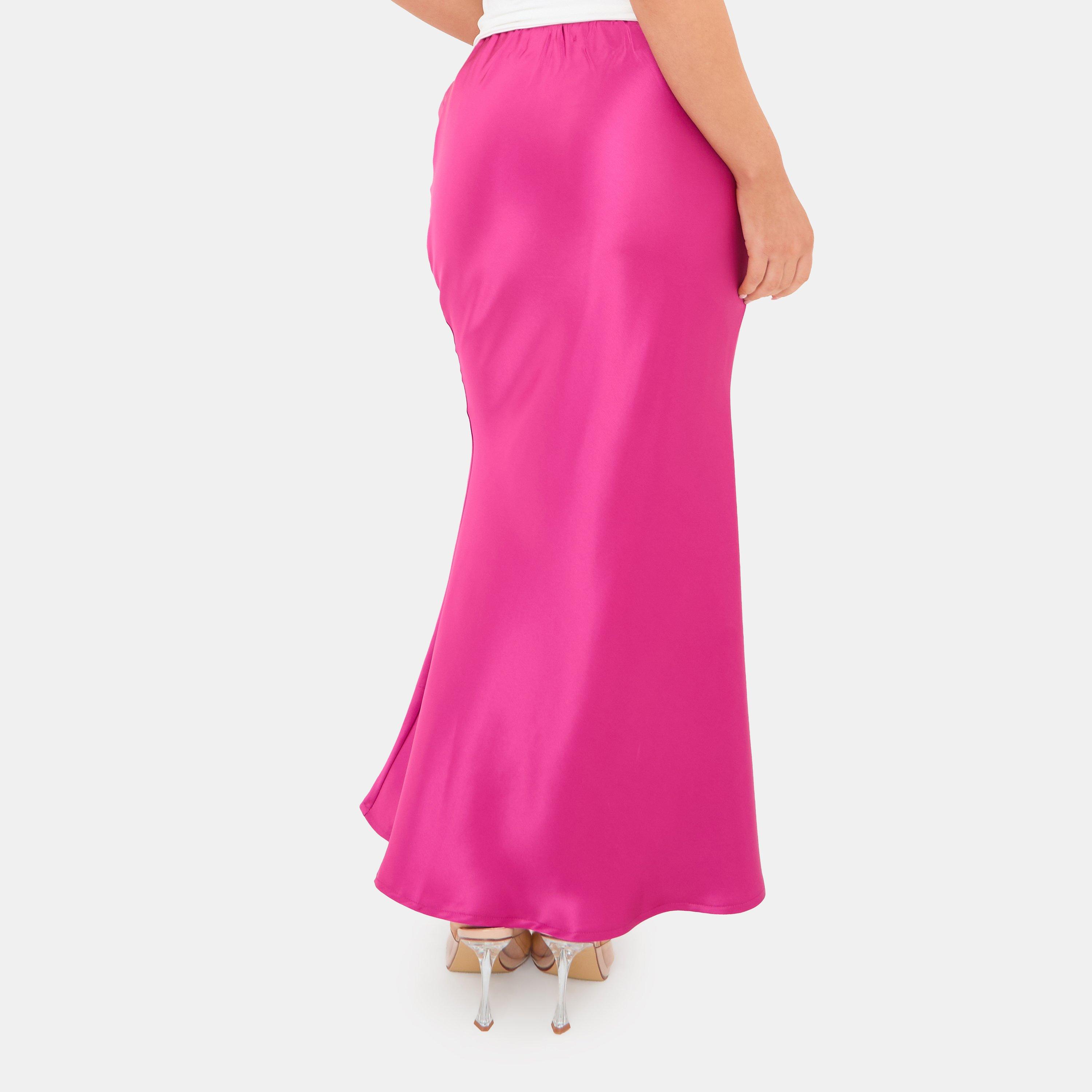Roza - I Saw It First - Satin Bias Cut Maxi Skirt - 3