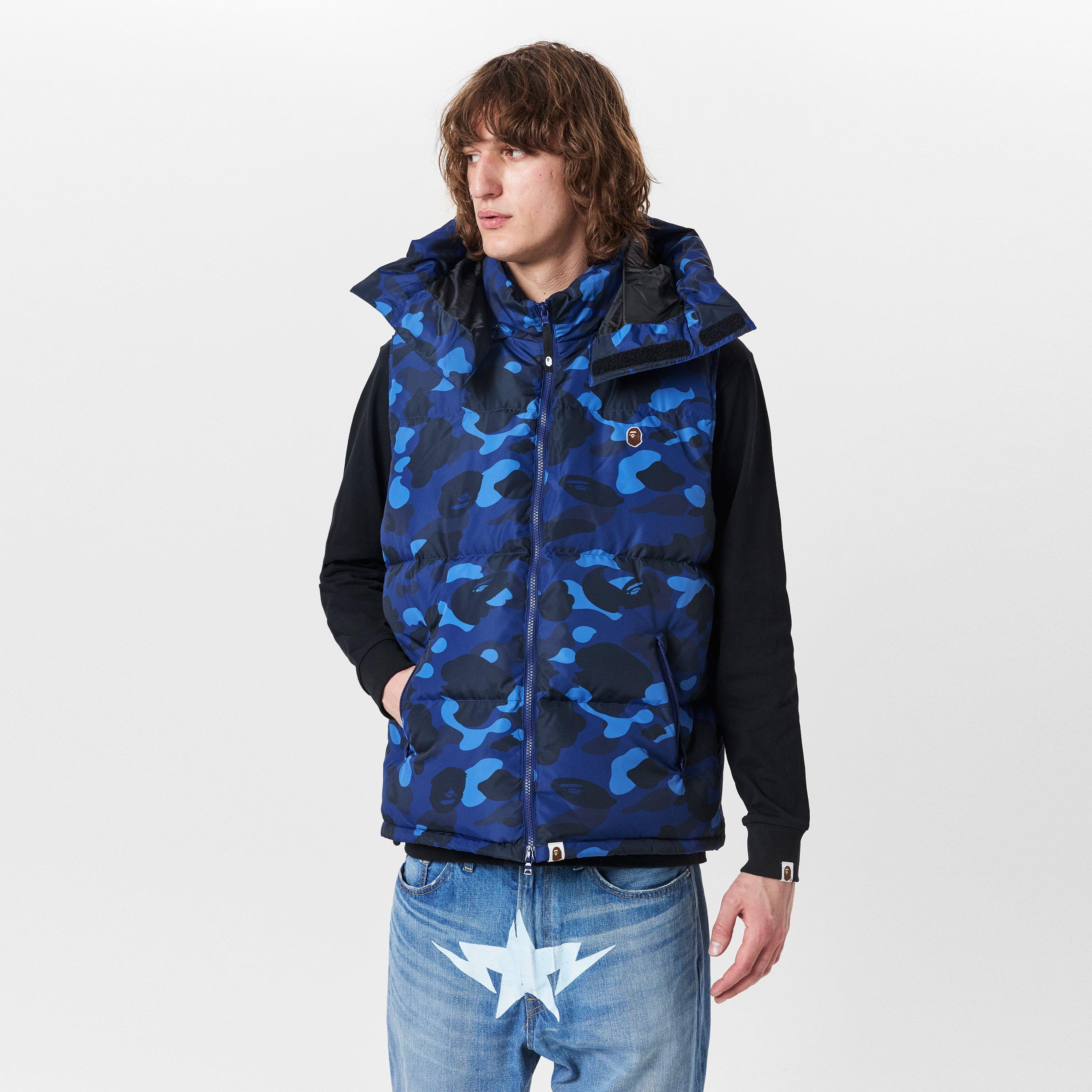 Navy Camo - A Bathing Ape - Men's Bape Colour Sleeveless Pattern Gilet - 3