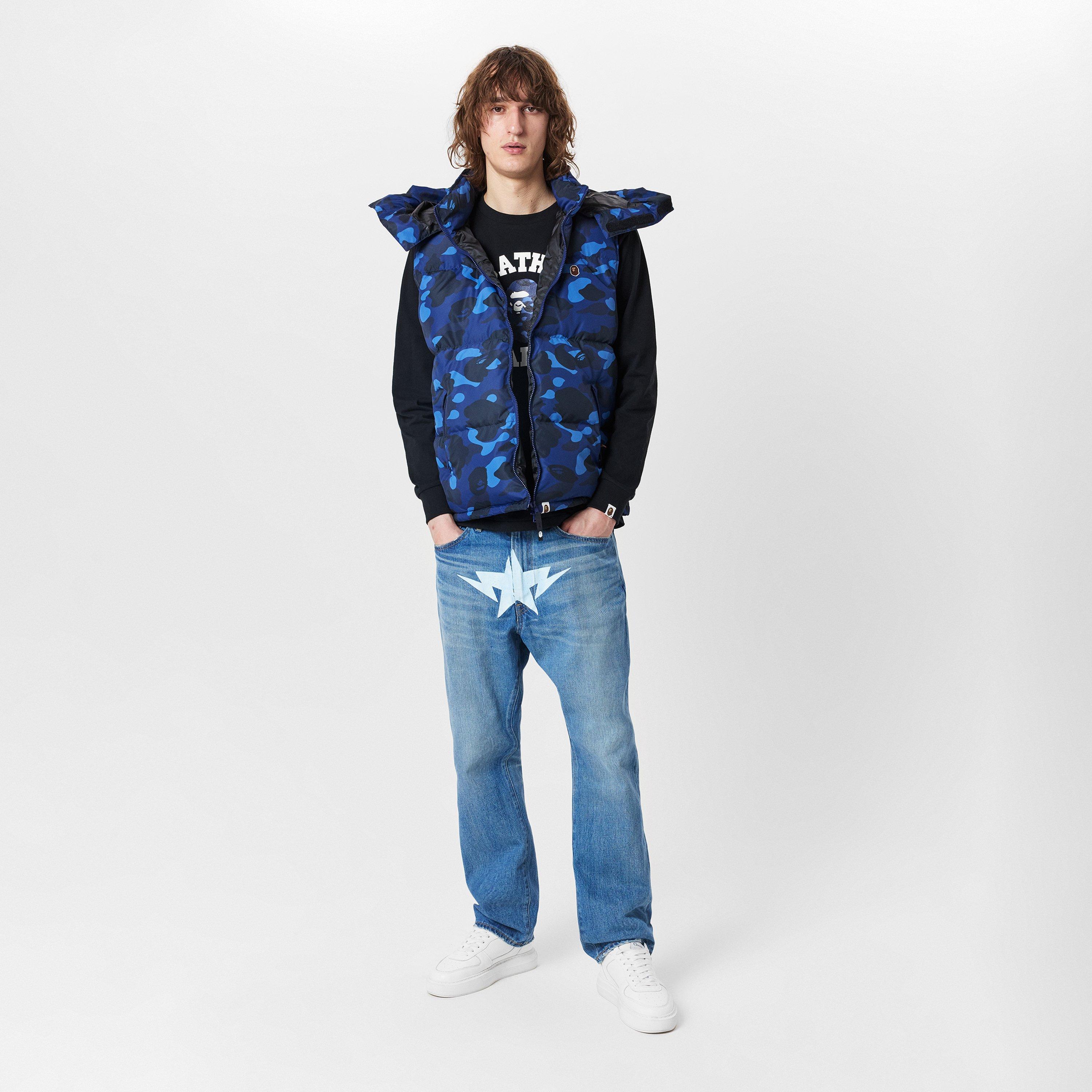 Navy Camo - A Bathing Ape - Men's Bape Colour Sleeveless Pattern Gilet - 6