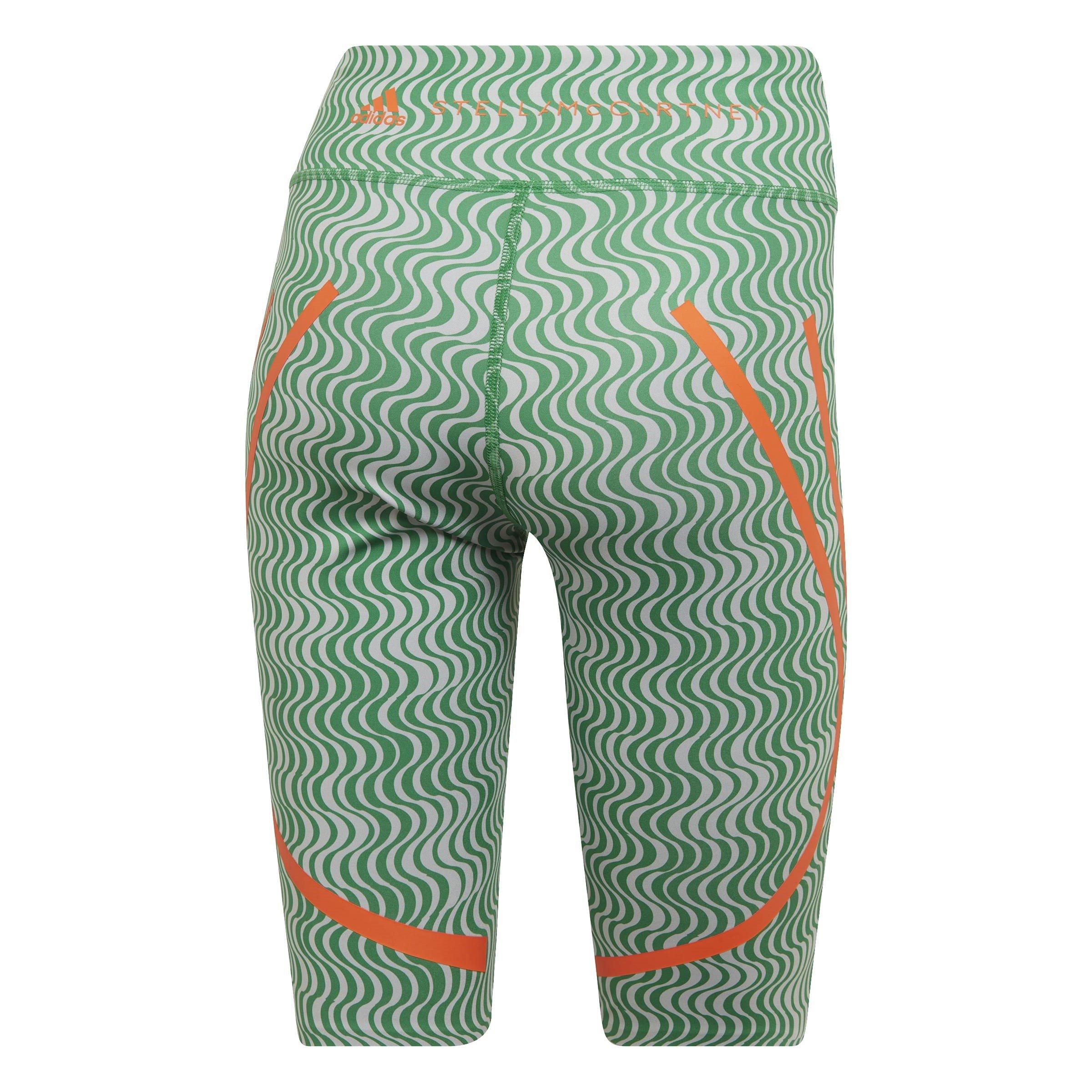 Green - adidas by Stella McCartney - Asymmetrical Print Leggings - 2