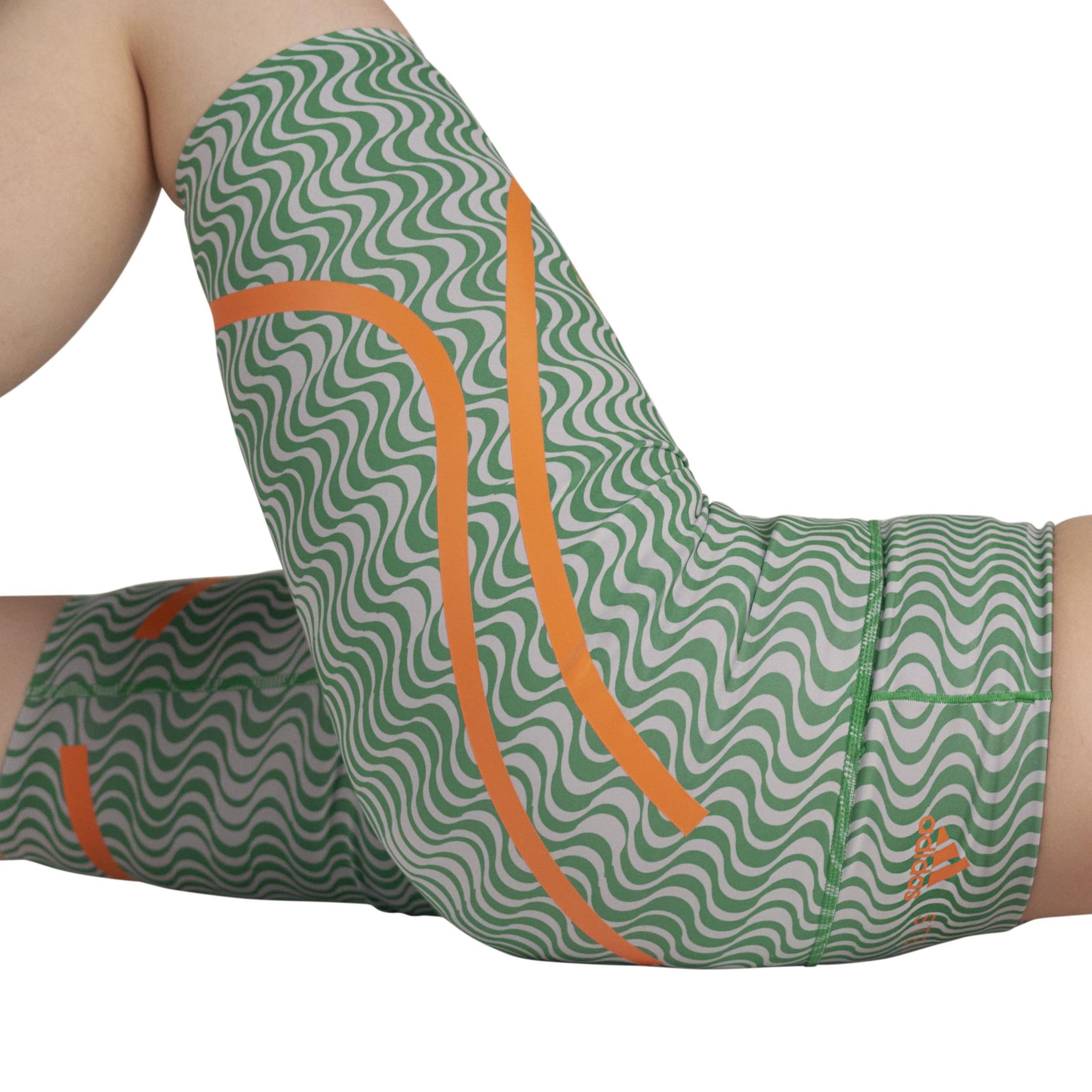 Green - adidas by Stella McCartney - Asymmetrical Print Leggings - 11