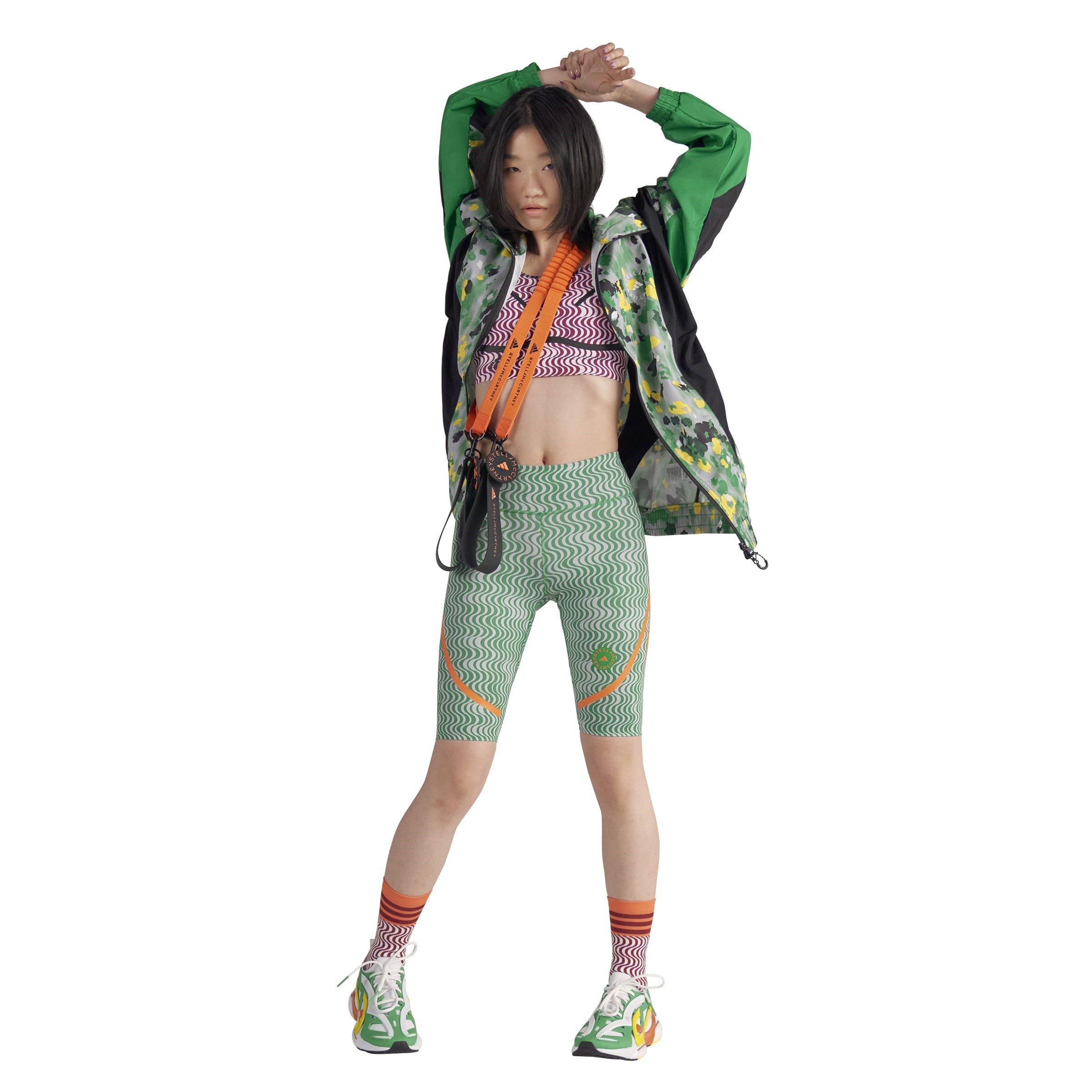 Green - adidas by Stella McCartney - Asymmetrical Print Leggings - 13