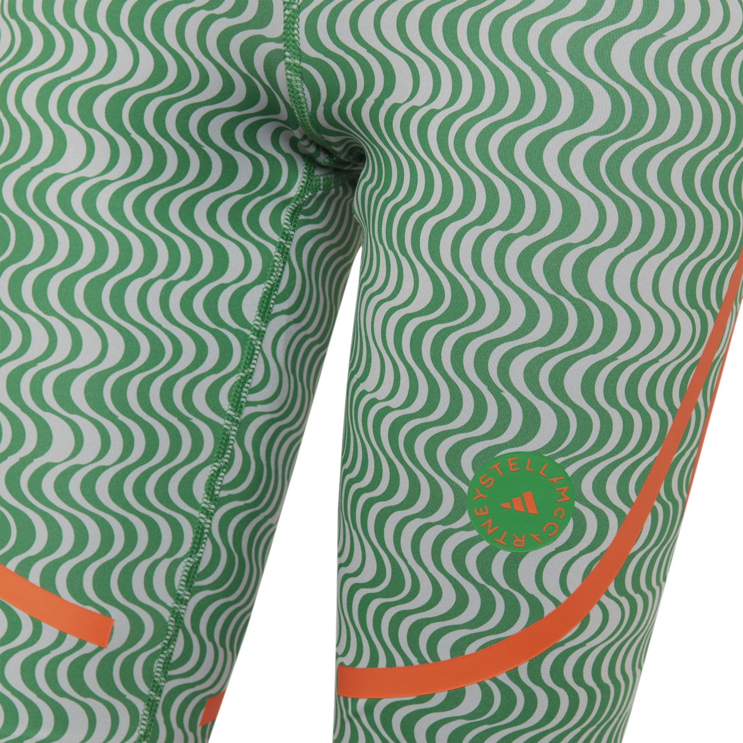 Green - adidas by Stella McCartney - Asymmetrical Print Leggings - 7