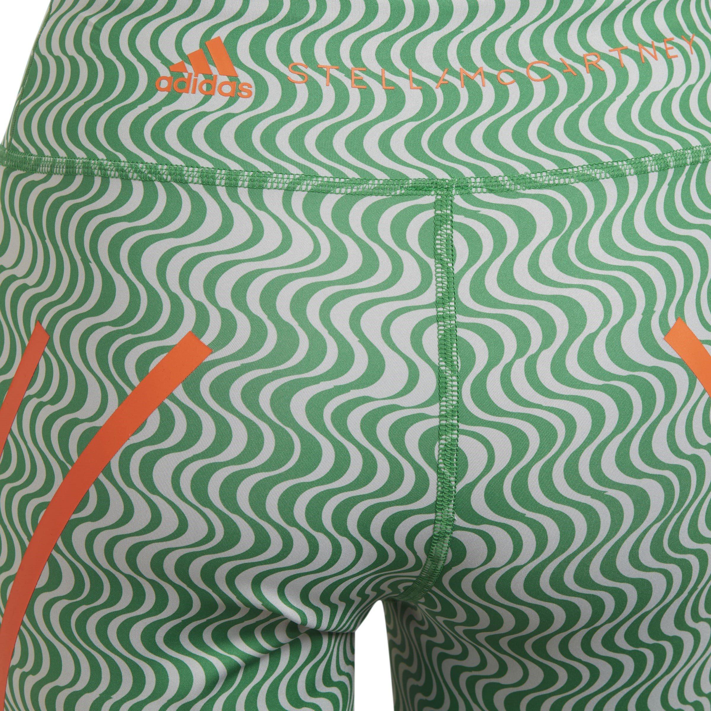 Green - adidas by Stella McCartney - Asymmetrical Print Leggings - 9