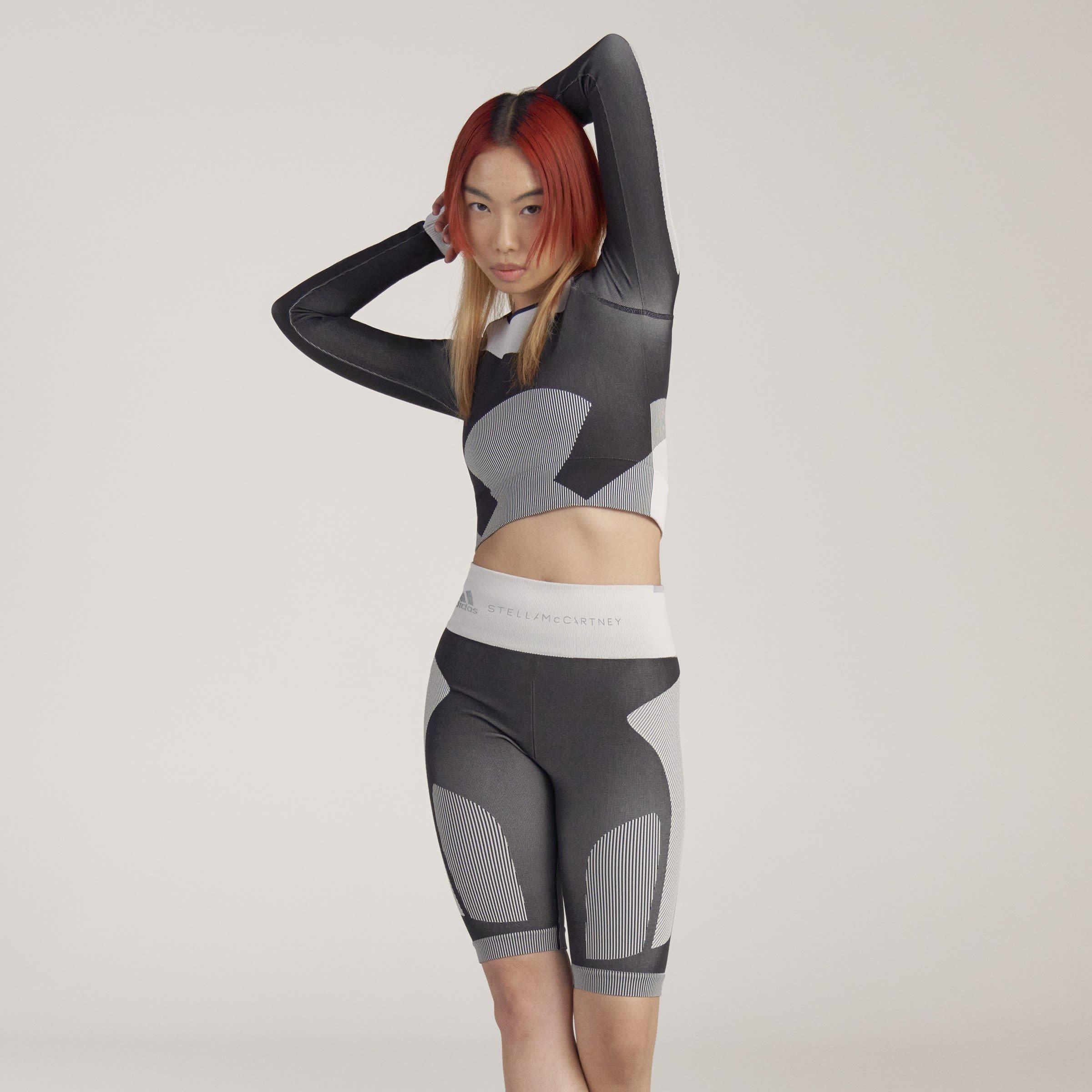 Black - adidas by Stella McCartney - Asymmetrical Cycling Leggings - 11