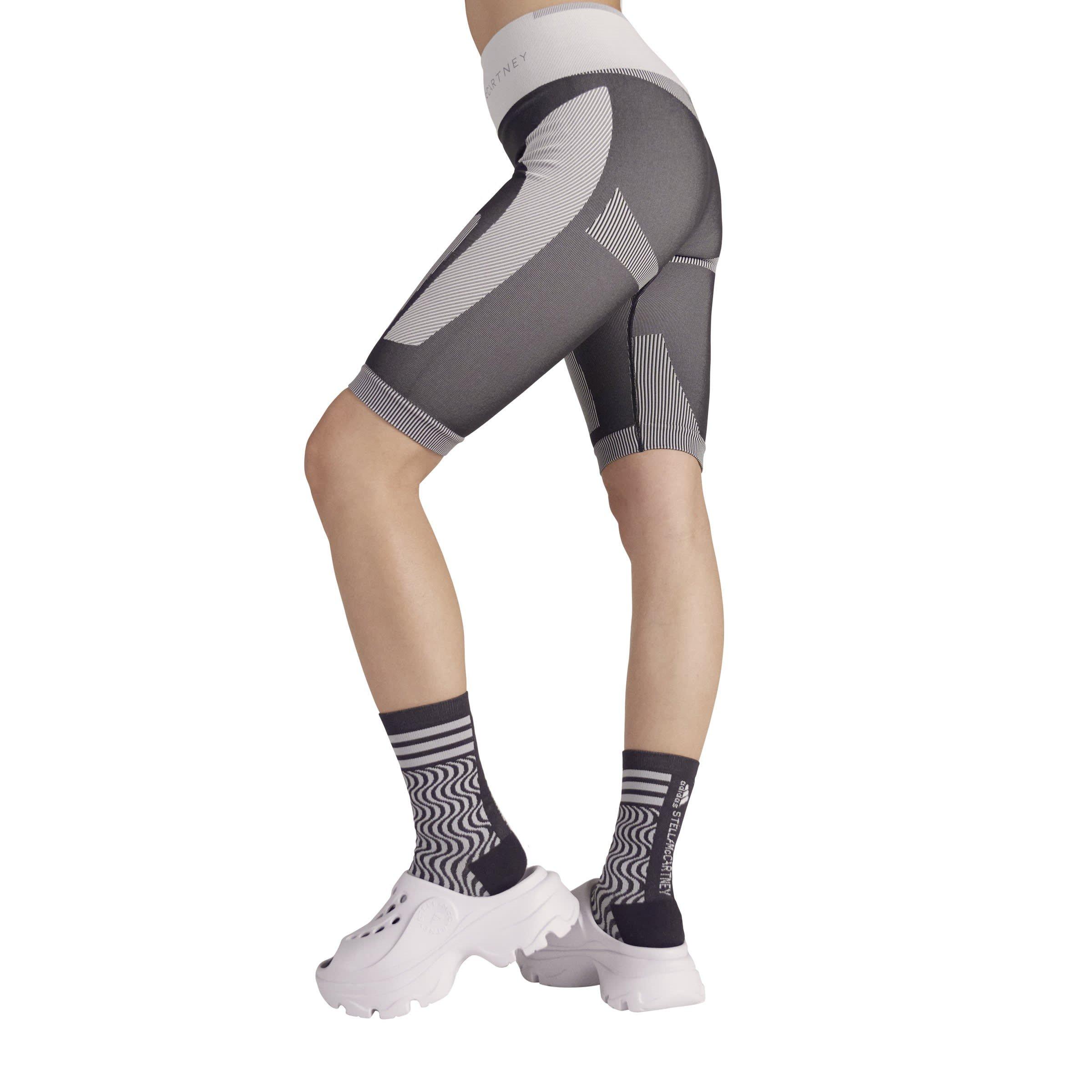 Black - adidas by Stella McCartney - Asymmetrical Cycling Leggings - 6