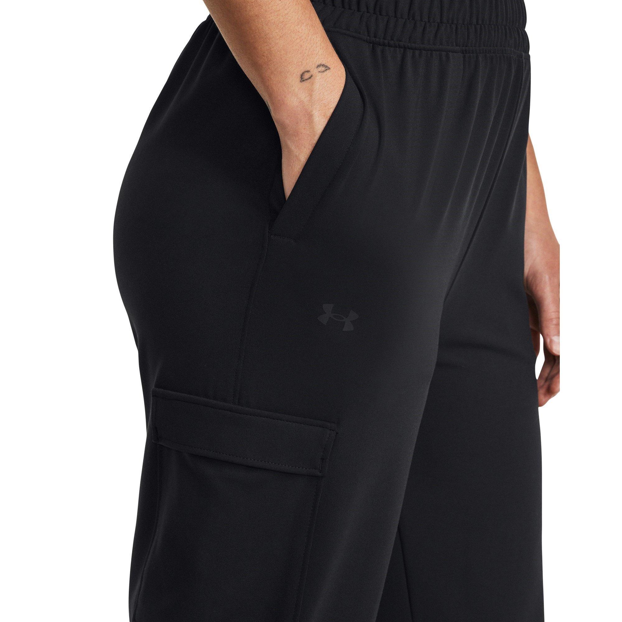Black - Under Armour - Cargo Performance Fleece Tracksuit Bottom - 5
