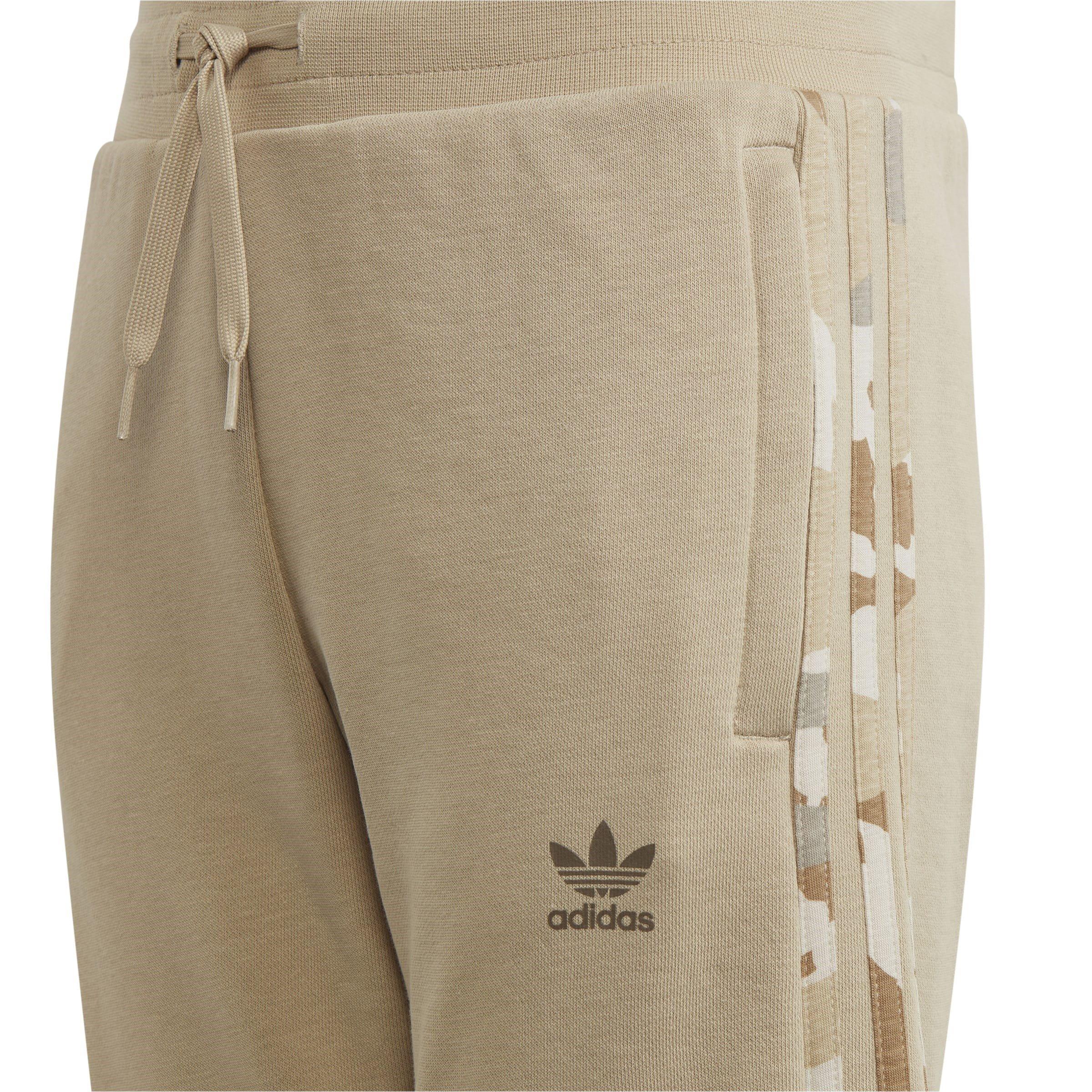 Beige - adidas Originals - Kids' Fleece Jogger Shorts - 3