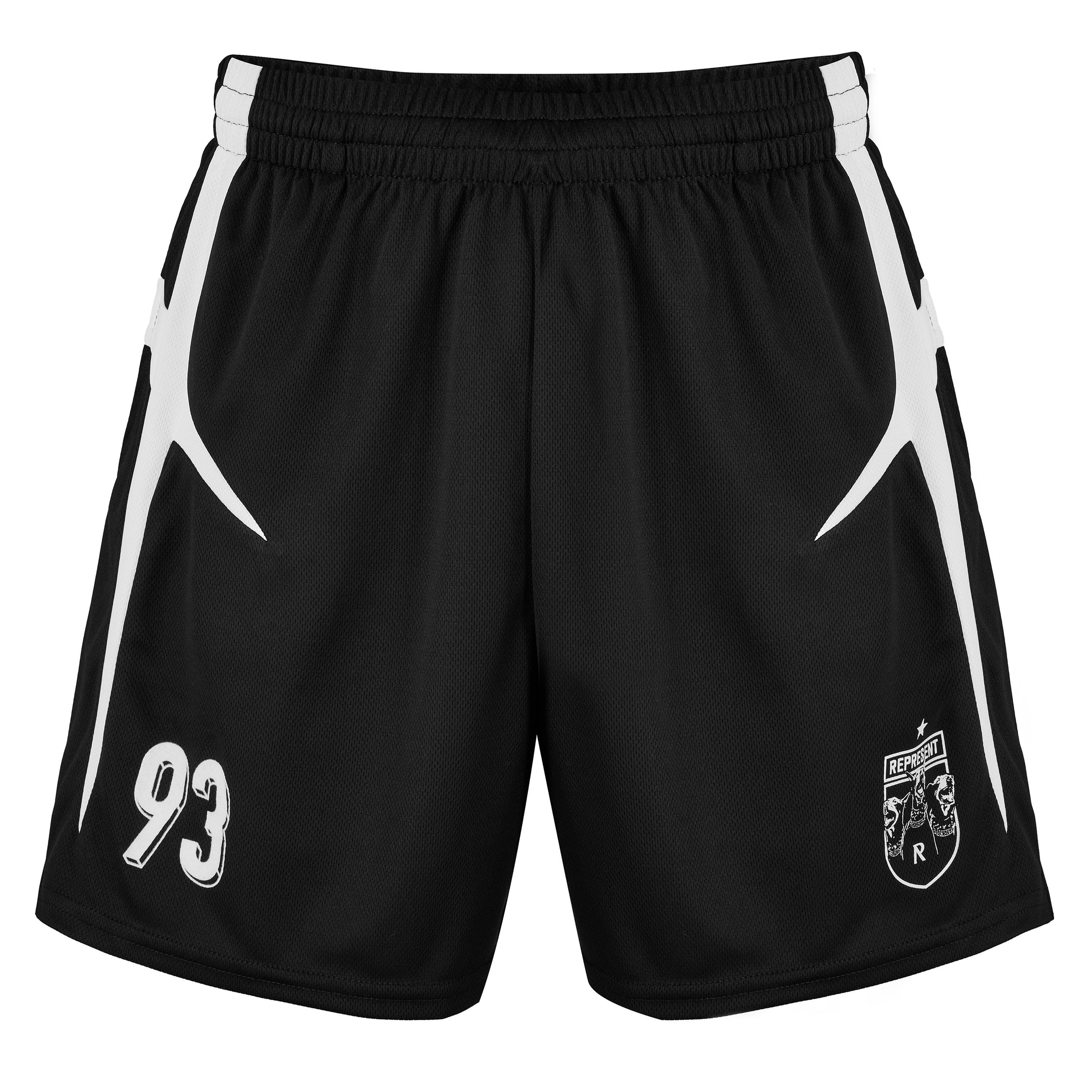 Represent Mens Star Football Shorts - Jet Black - S