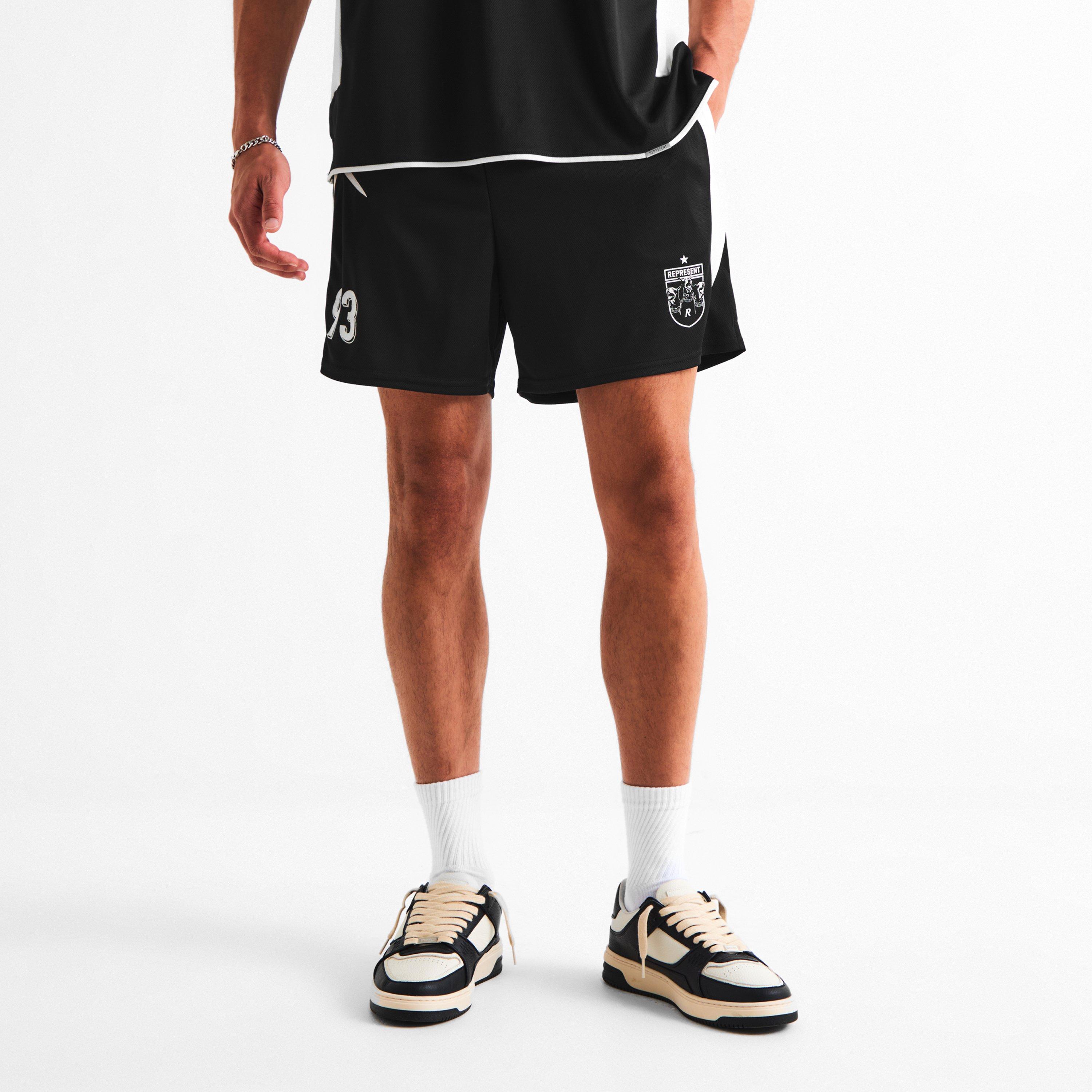 Jet Black - Represent - Mens Star Football Shorts - 3