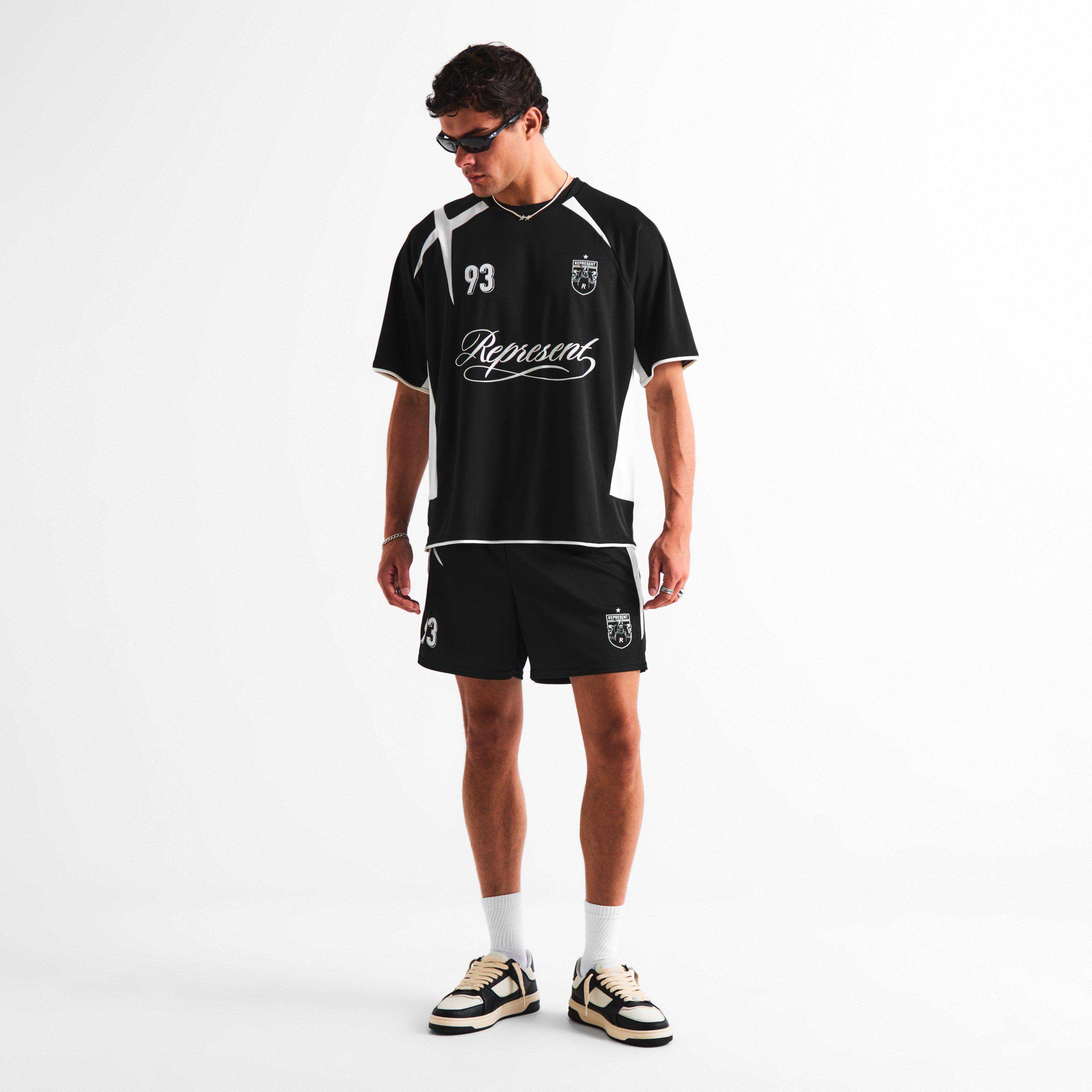 Jet Black - Represent - Mens Star Football Shorts - 6