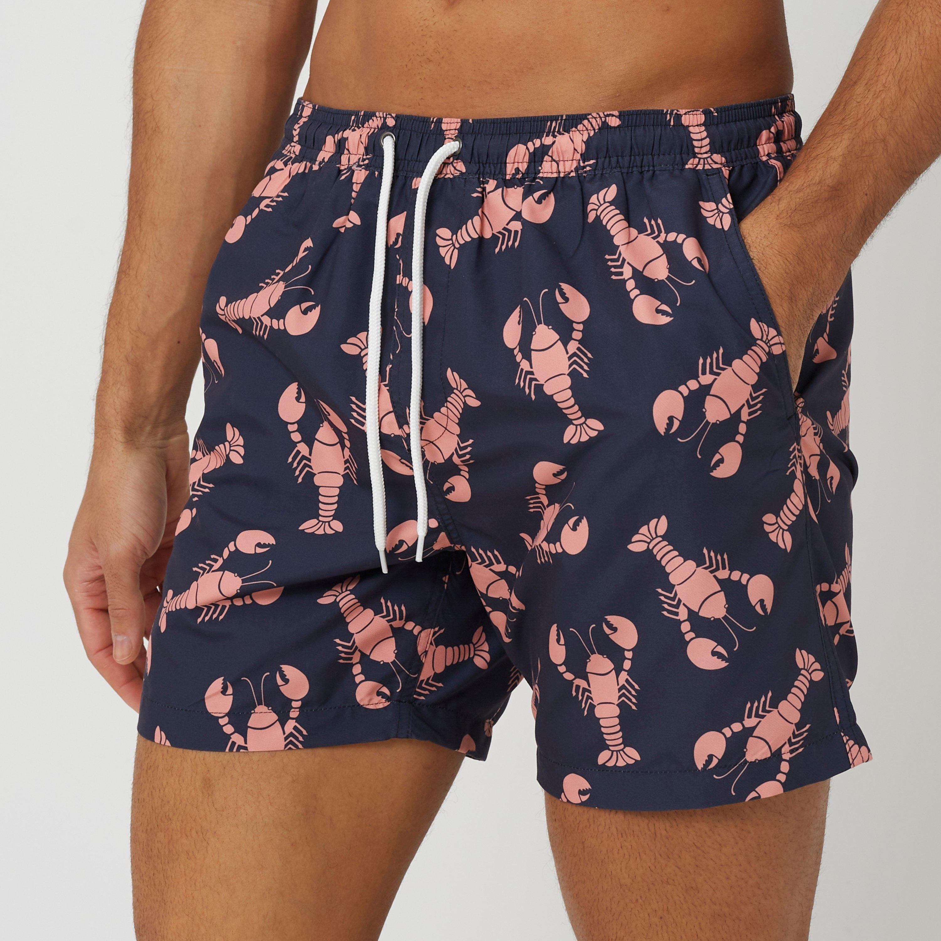 Navy/ Coral - Brave Soul - BS Lobster Printed S Sn63 - 3