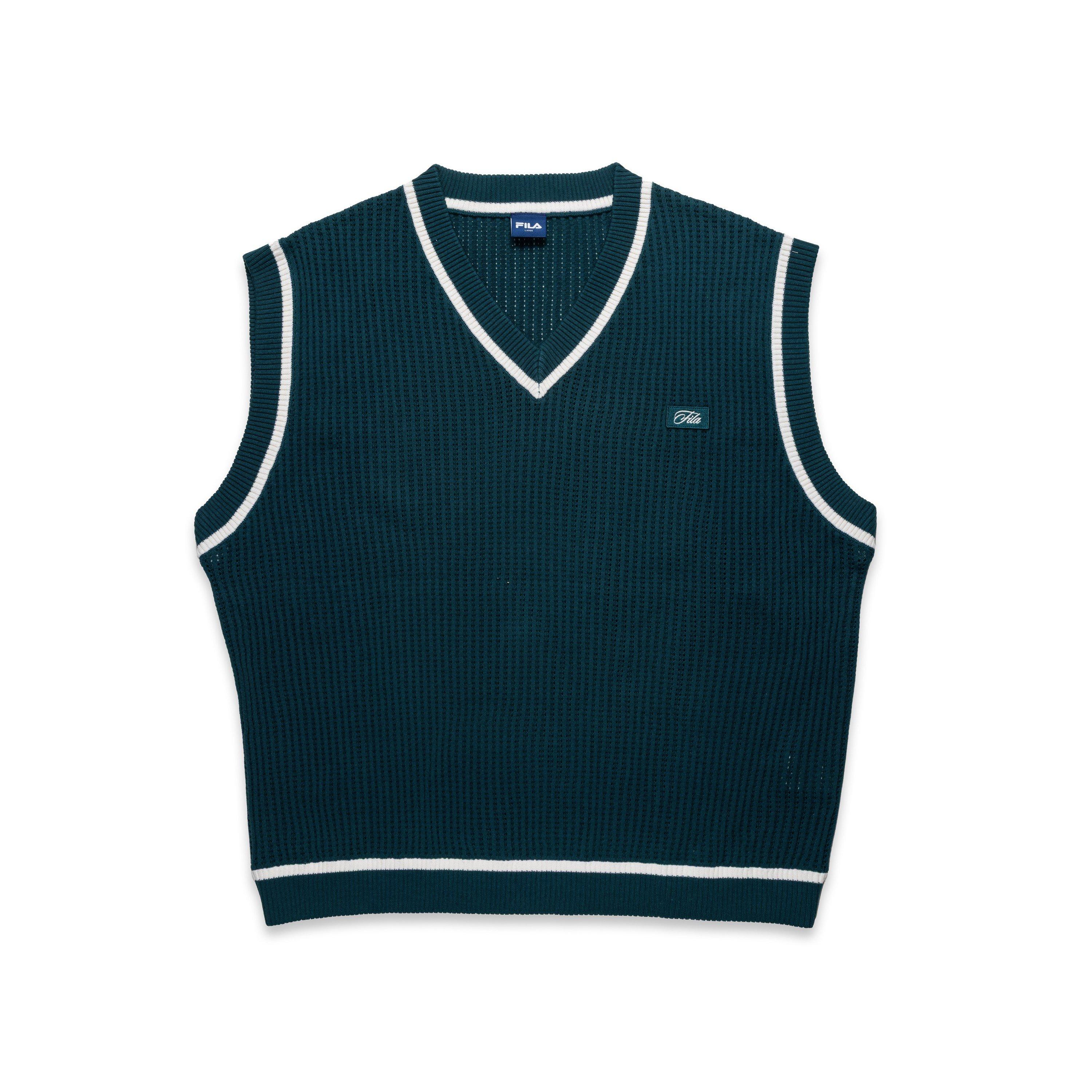 TEAL PROFONDO - Fila - Women's Origin Vest Knitted Sweater - 1