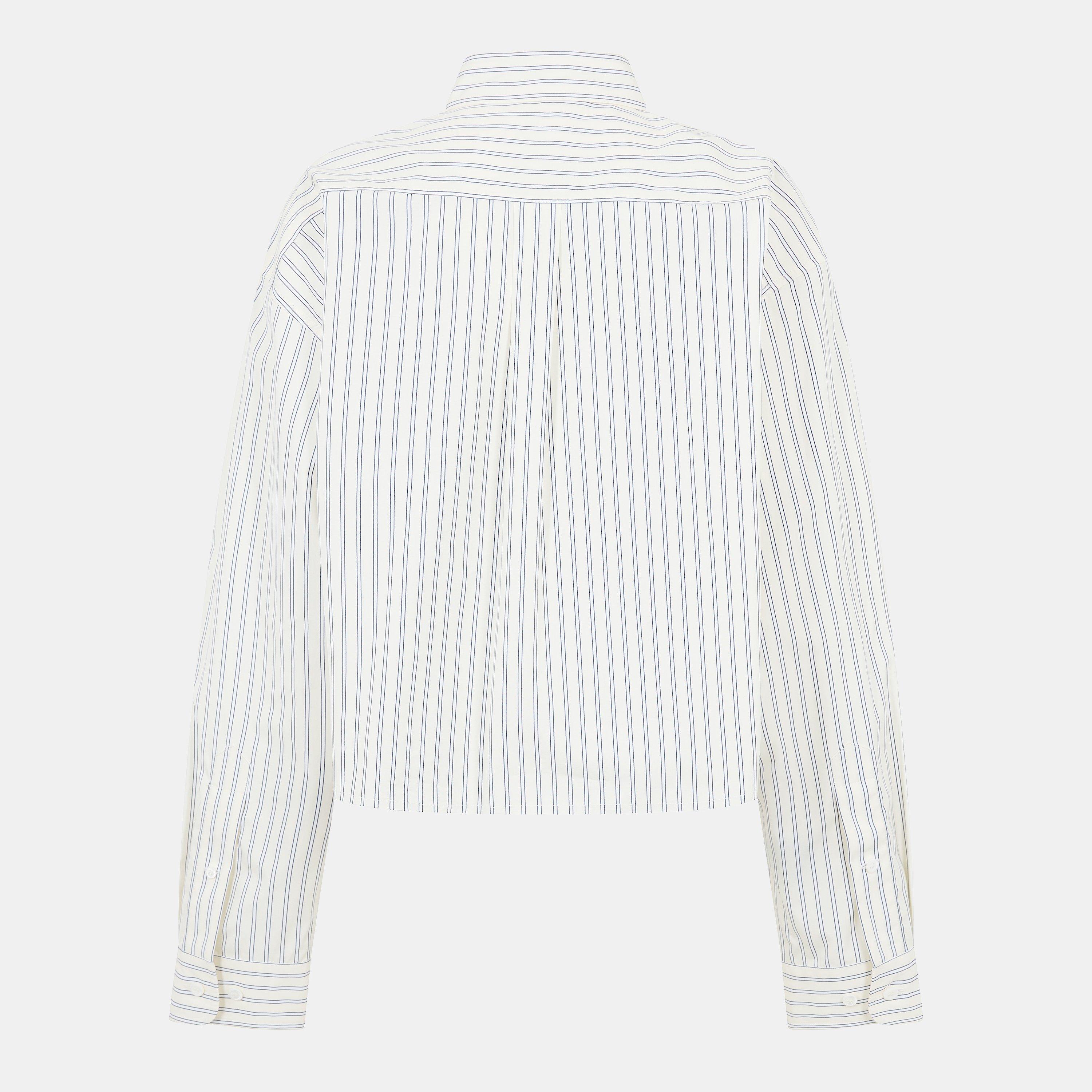 Crema - Miu Miu - Women's Stripe Long Sleeve Pyjama Shirt - 2