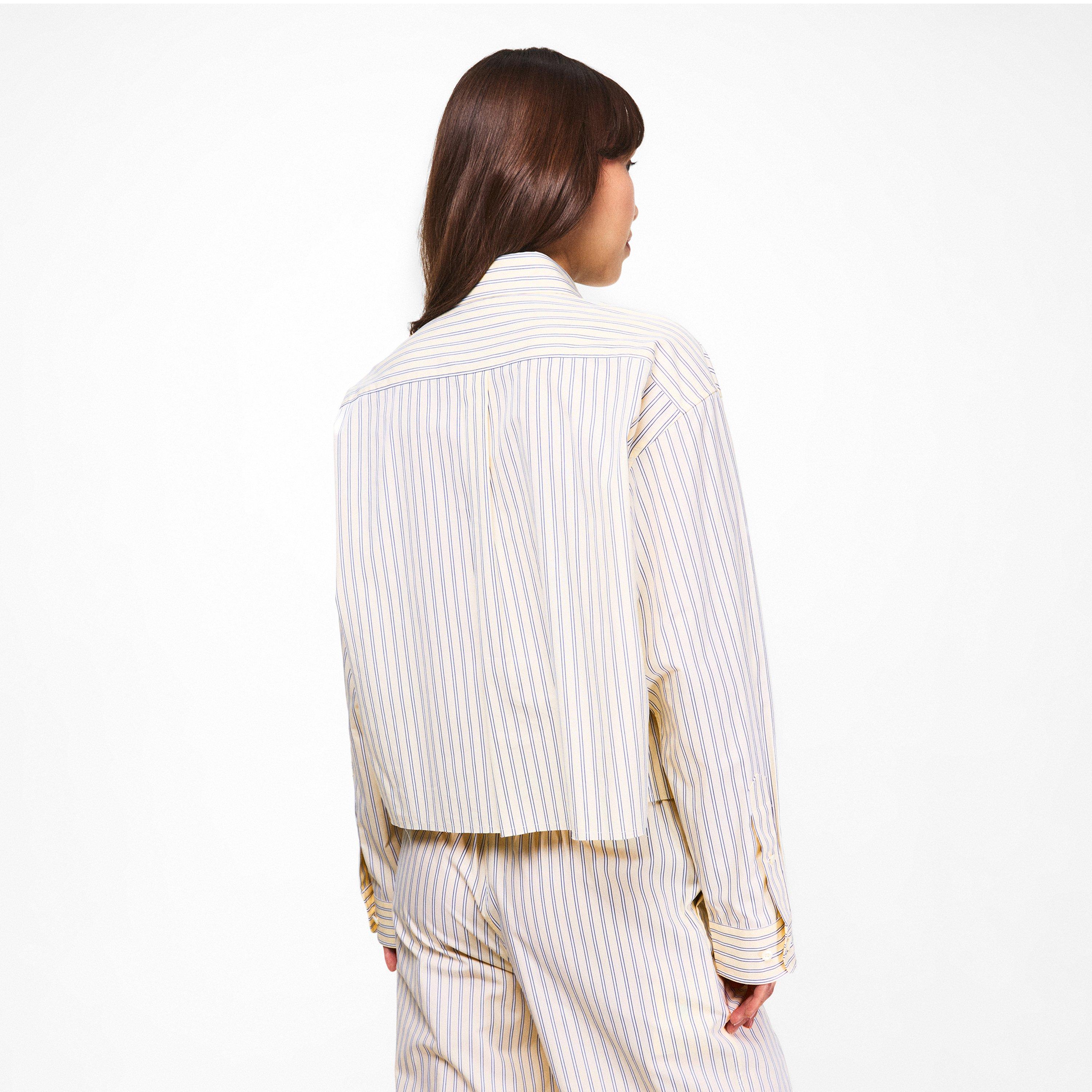 Crema - Miu Miu - Women's Stripe Long Sleeve Pyjama Shirt - 4