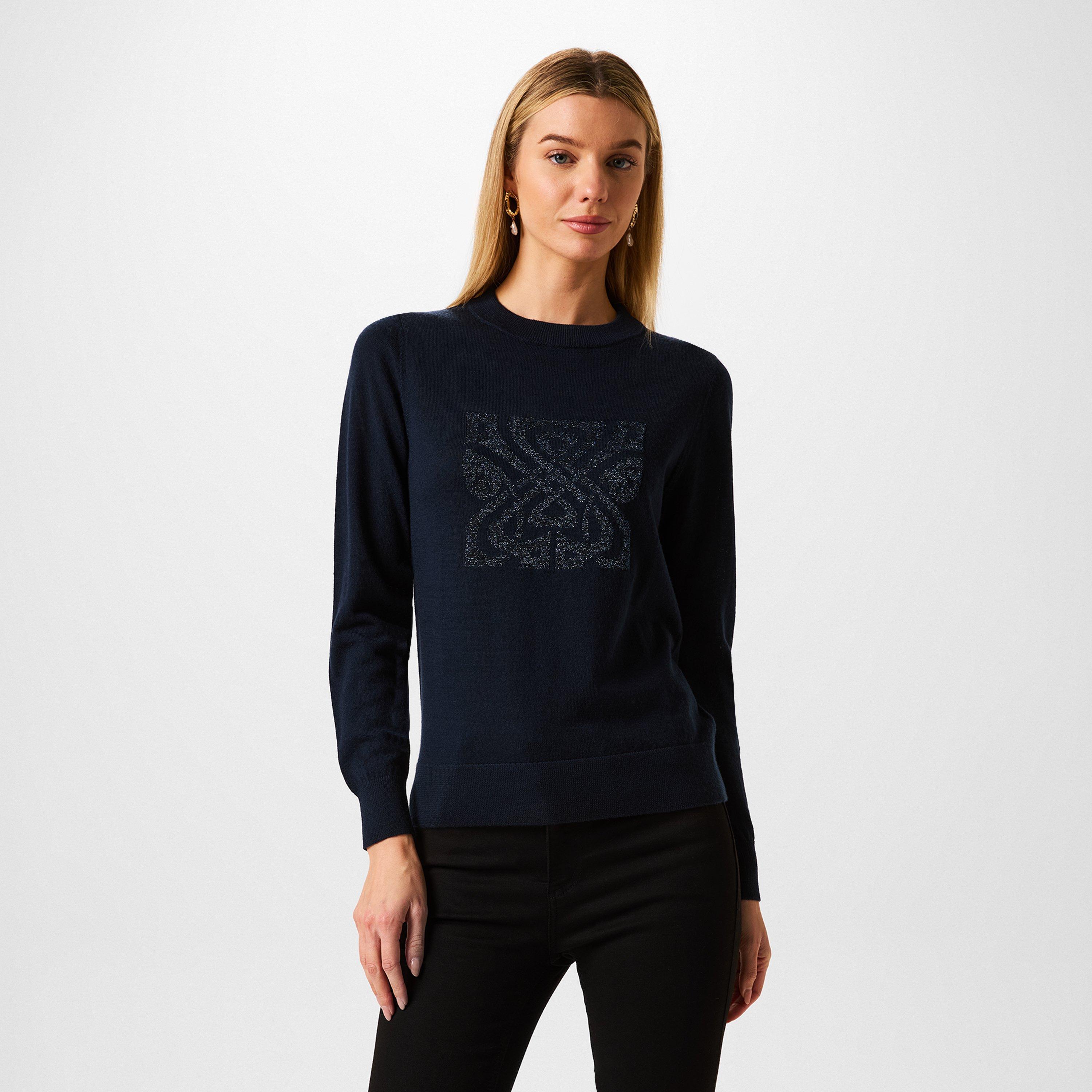 Azul marino - Biba - Biba Merino Logo Jumper - 3