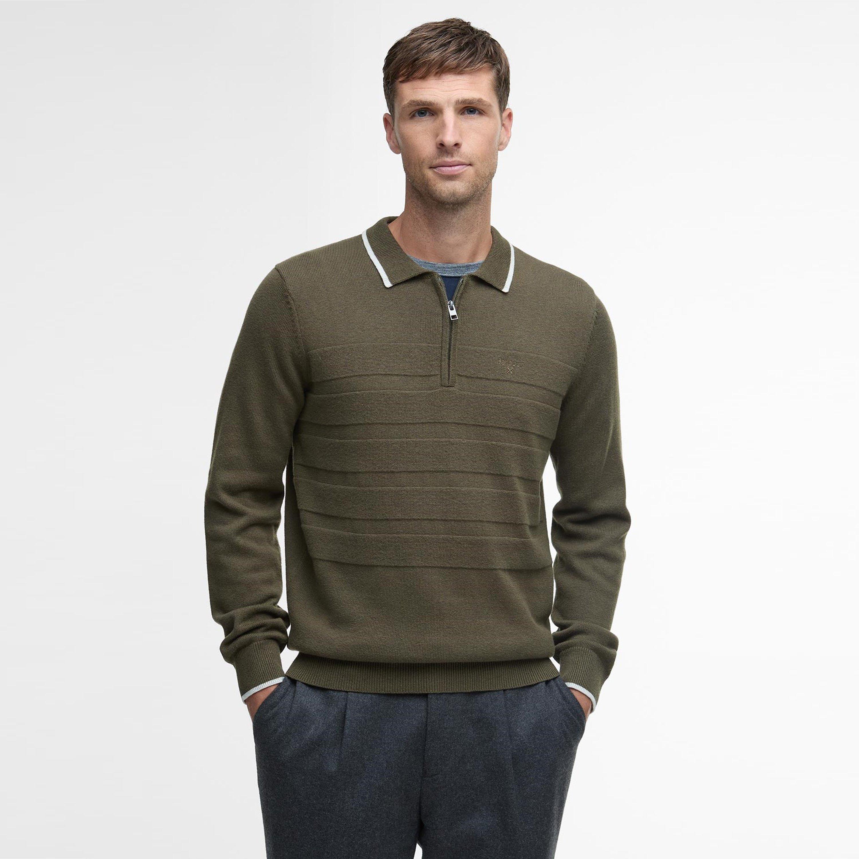 Mid Olive - Barbour - Mens Fenhill Polo Shirt - 2