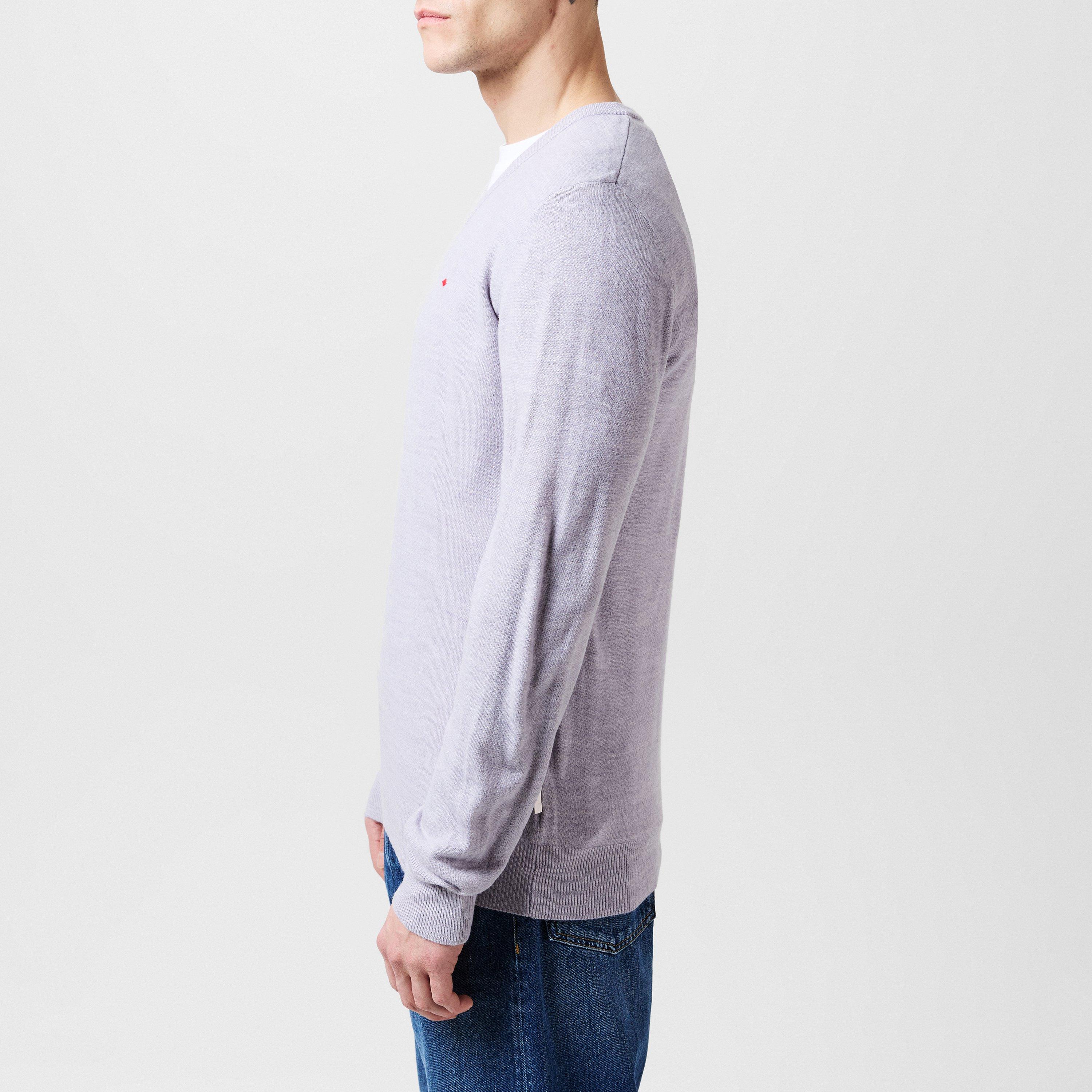 Light grey - Lee Cooper - Long sleeve V Neck Jumper - 5