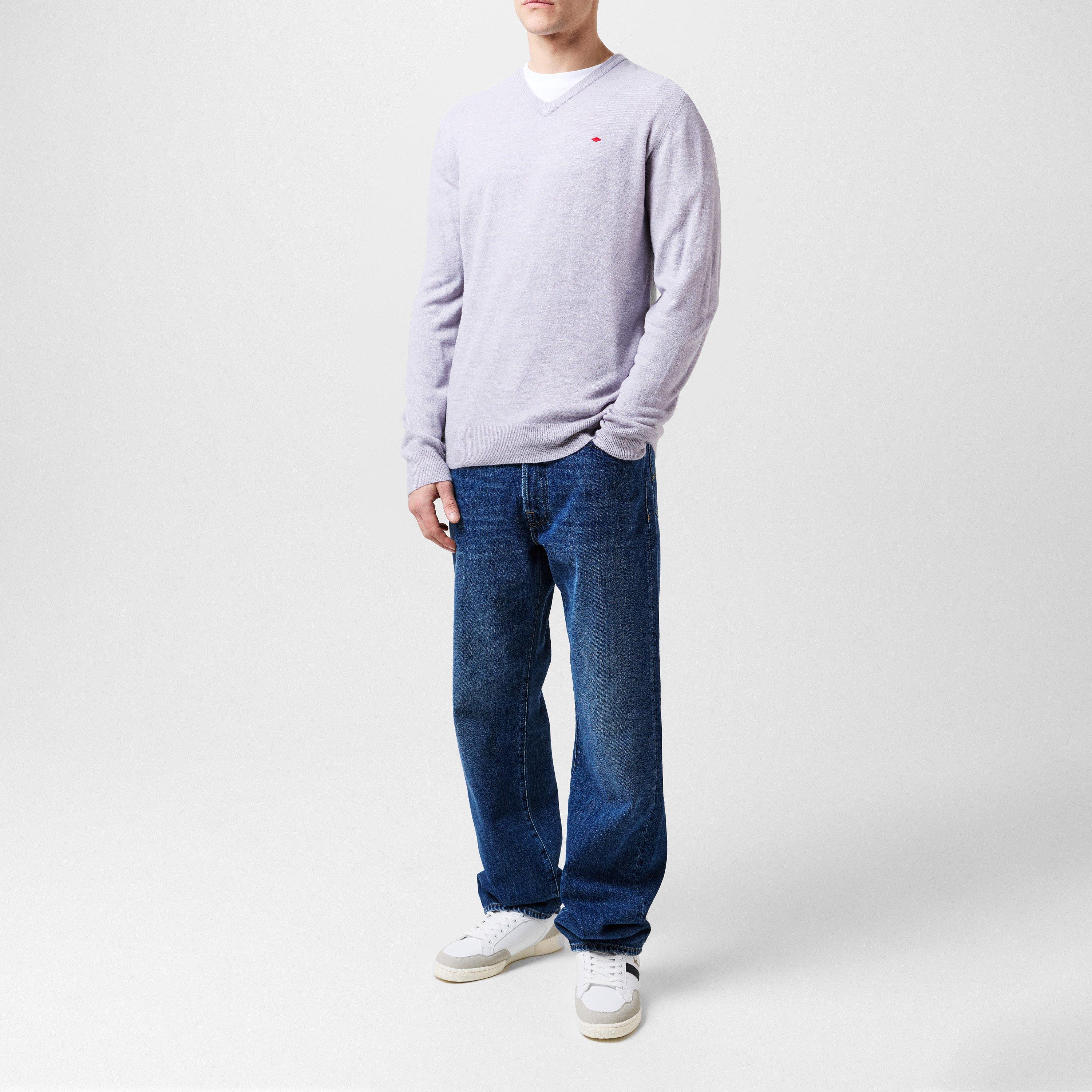 Light grey - Lee Cooper - Long sleeve V Neck Jumper - 6