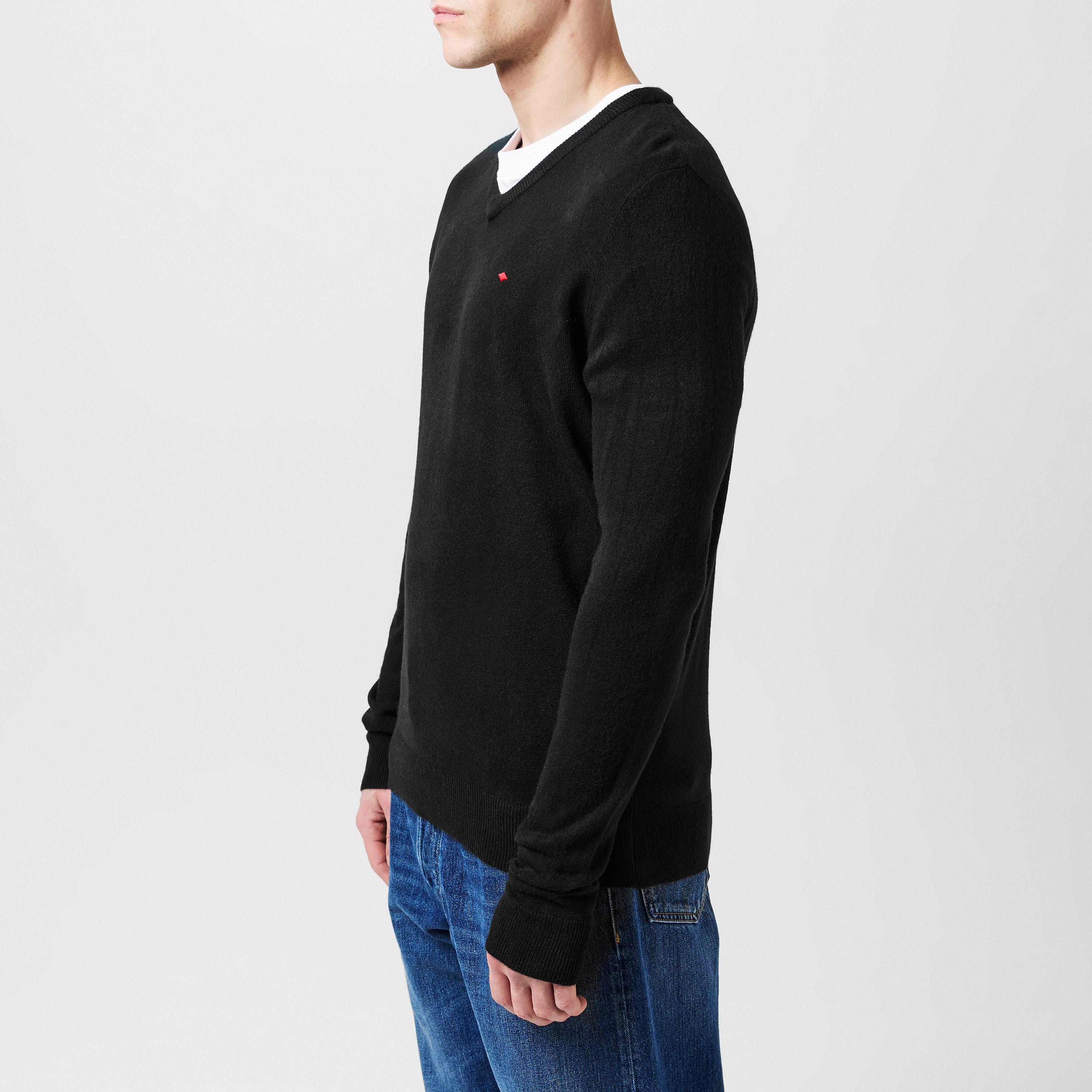 Black - Lee Cooper - Long sleeve V Neck Jumper - 5