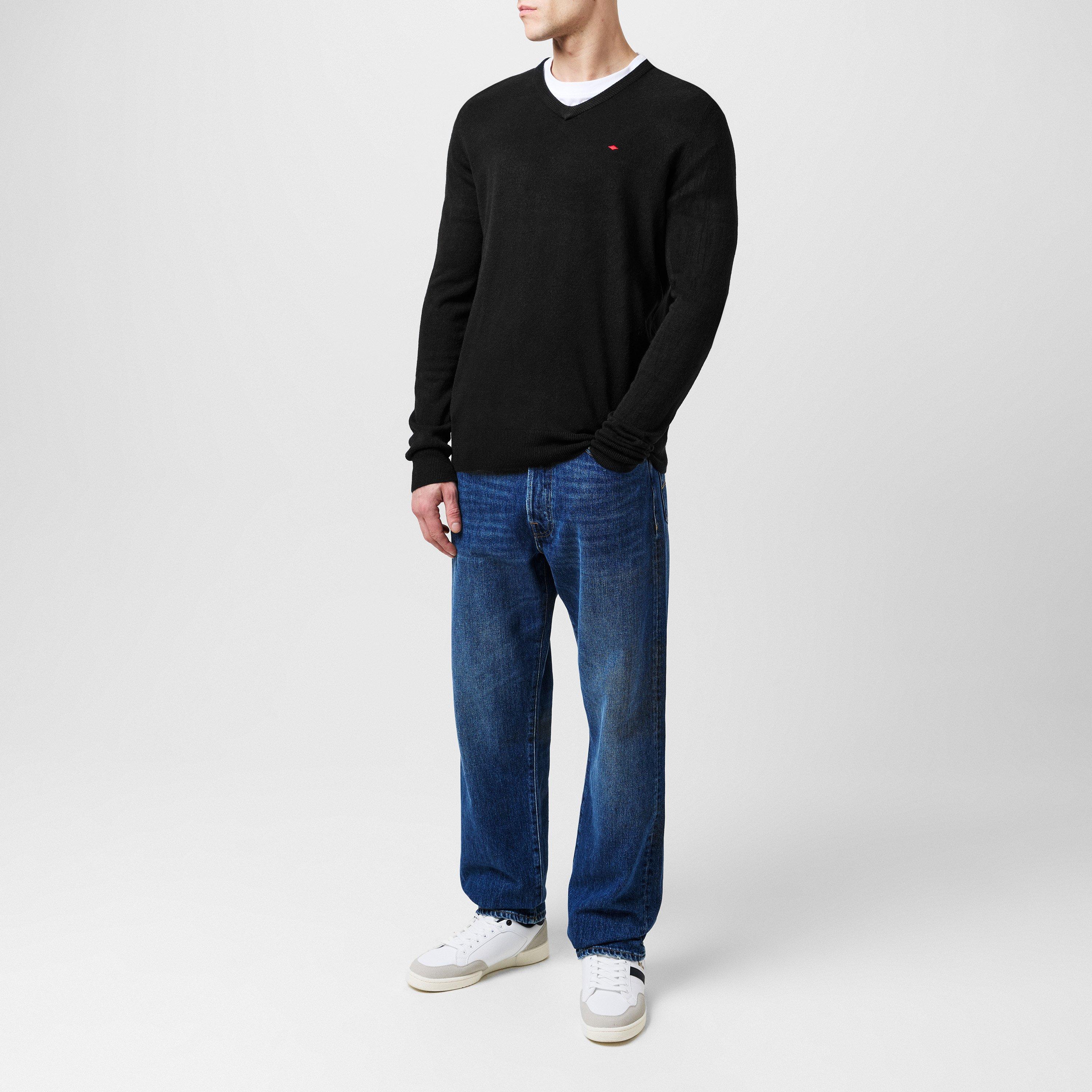 Black - Lee Cooper - Long sleeve V Neck Jumper - 7