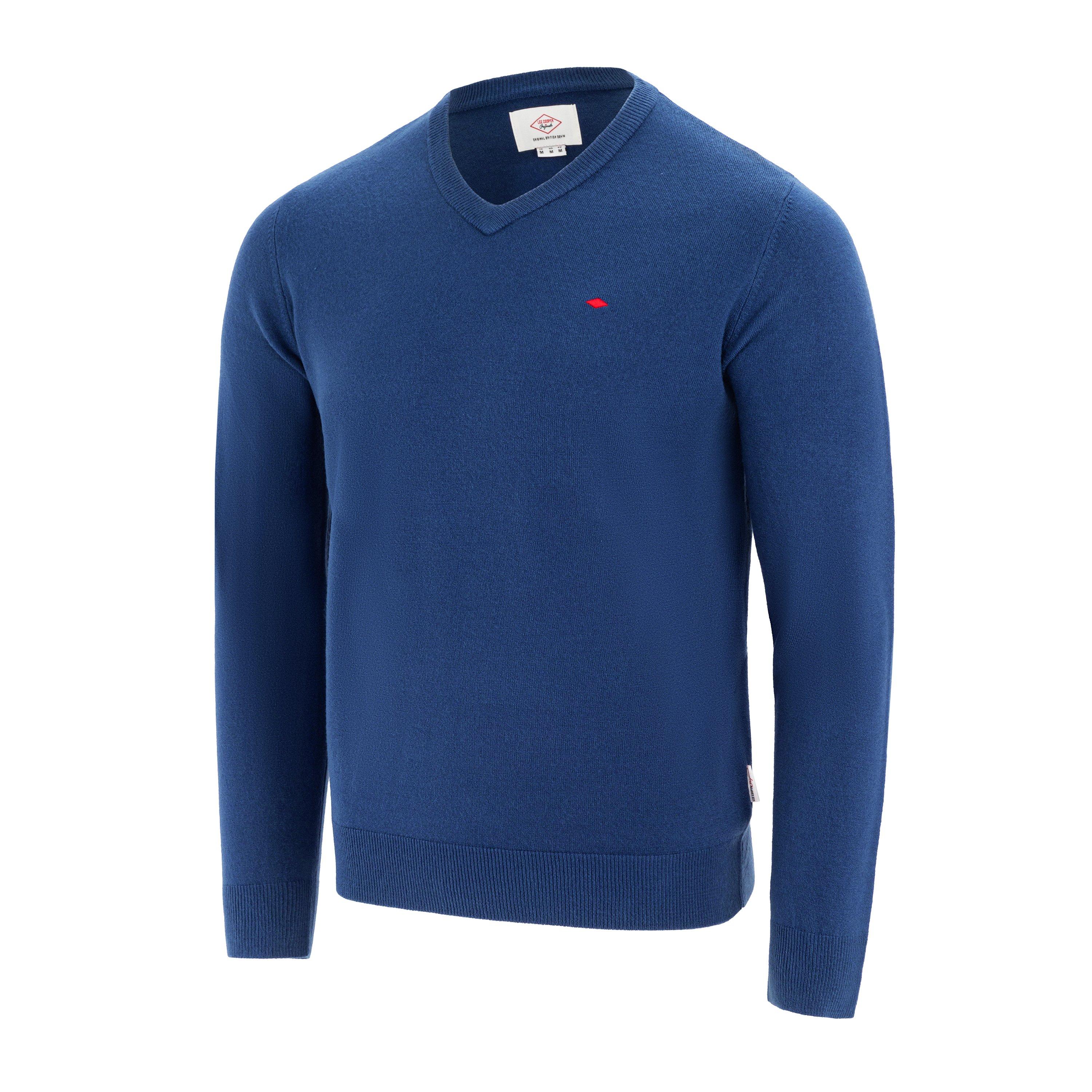 Surfing Blue - Lee Cooper - Cooper Long sleeve V Neck Jumper - 7