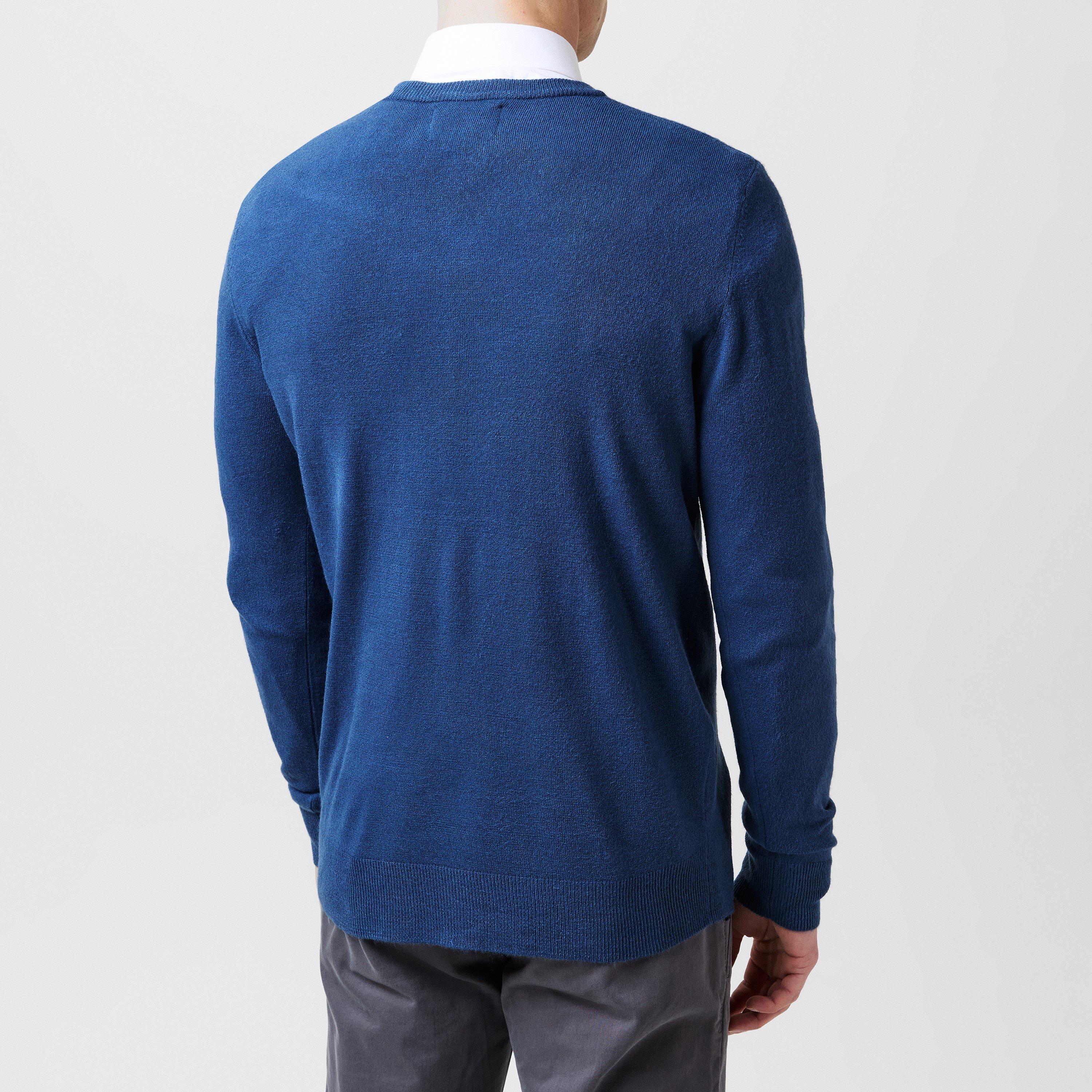Surfing Blue - Lee Cooper - Cooper Long sleeve V Neck Jumper - 3