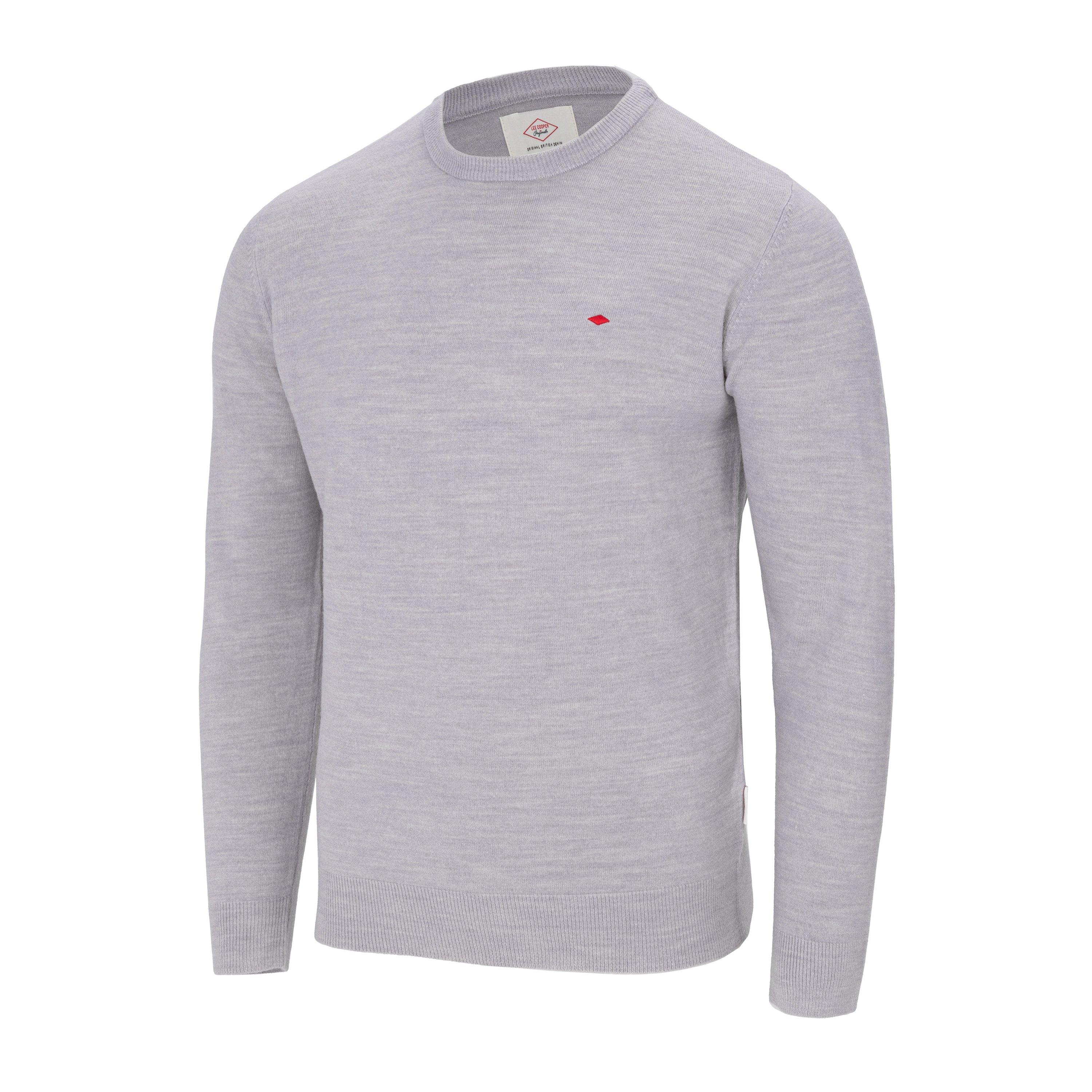 Lichtgrijs - Lee Cooper - Cooper Long Sleeve Crew Neck Jumper - 3