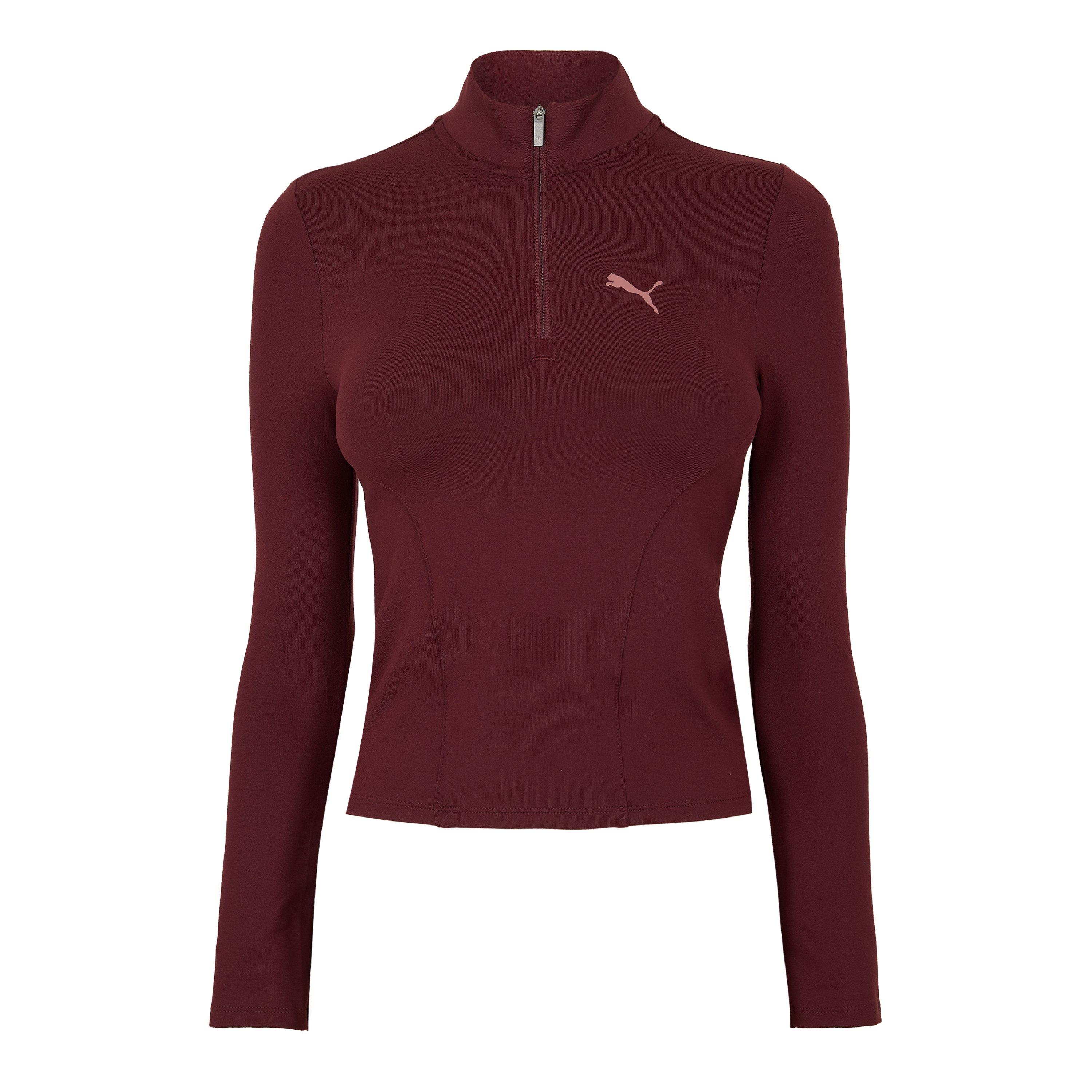 Puma Women's Train Reg Length Half Zip Fleece - Aubergine - 8 (XS)