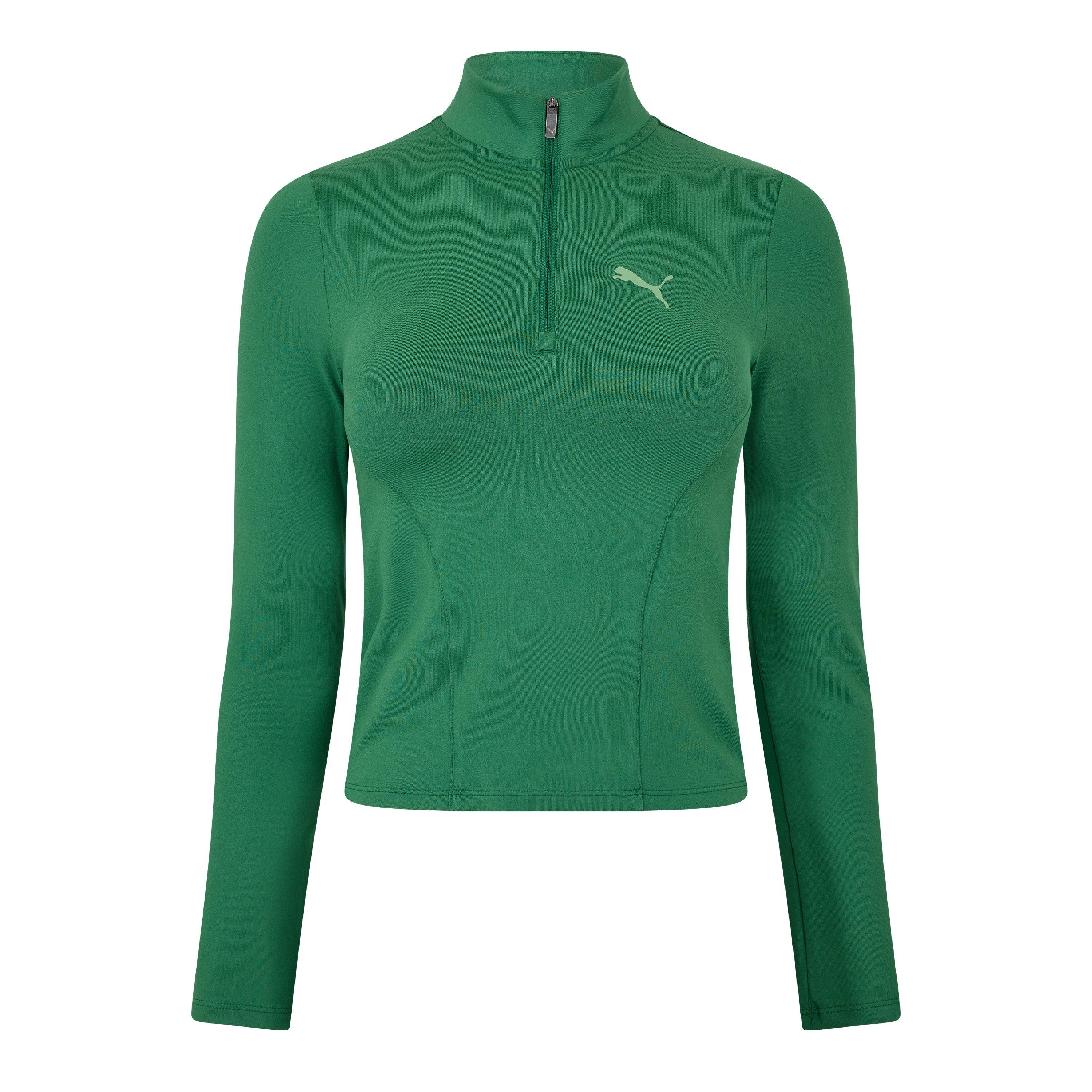 Puma Women's Train Reg Length Half Zip Fleece - Vine - 8 (XS)