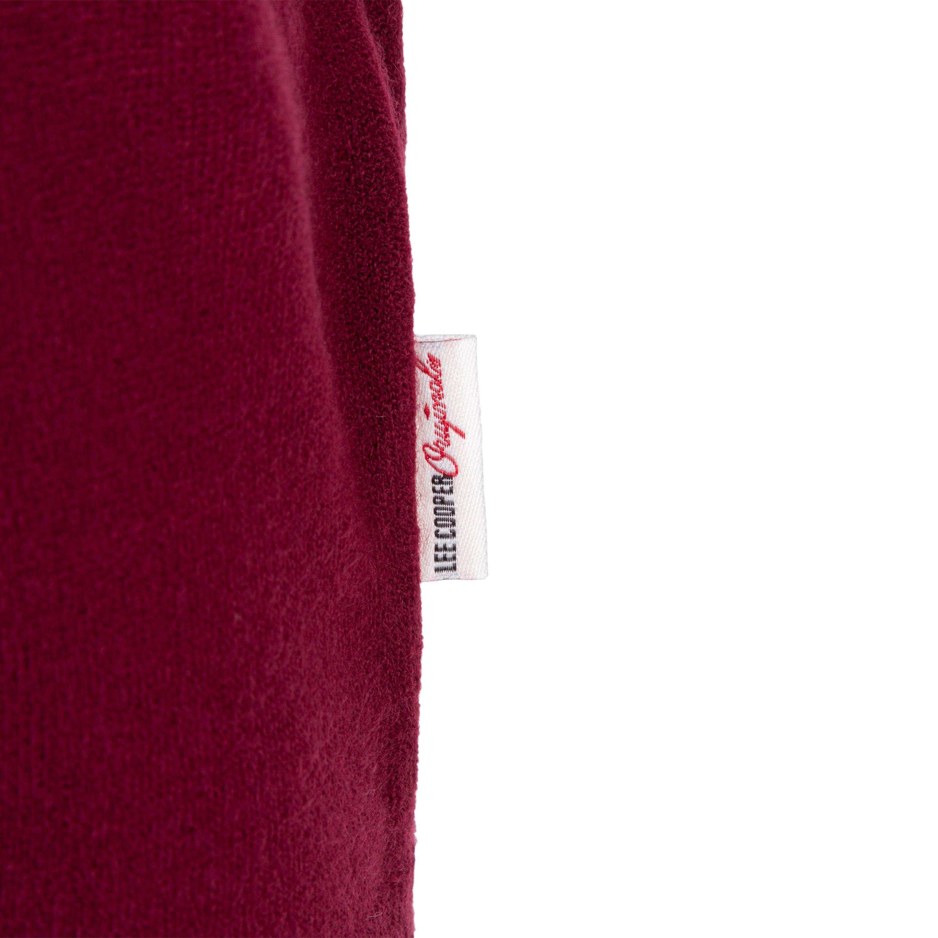 Burgandy - Lee Cooper - Long Sleeve Zip Thru Hoodie - 5